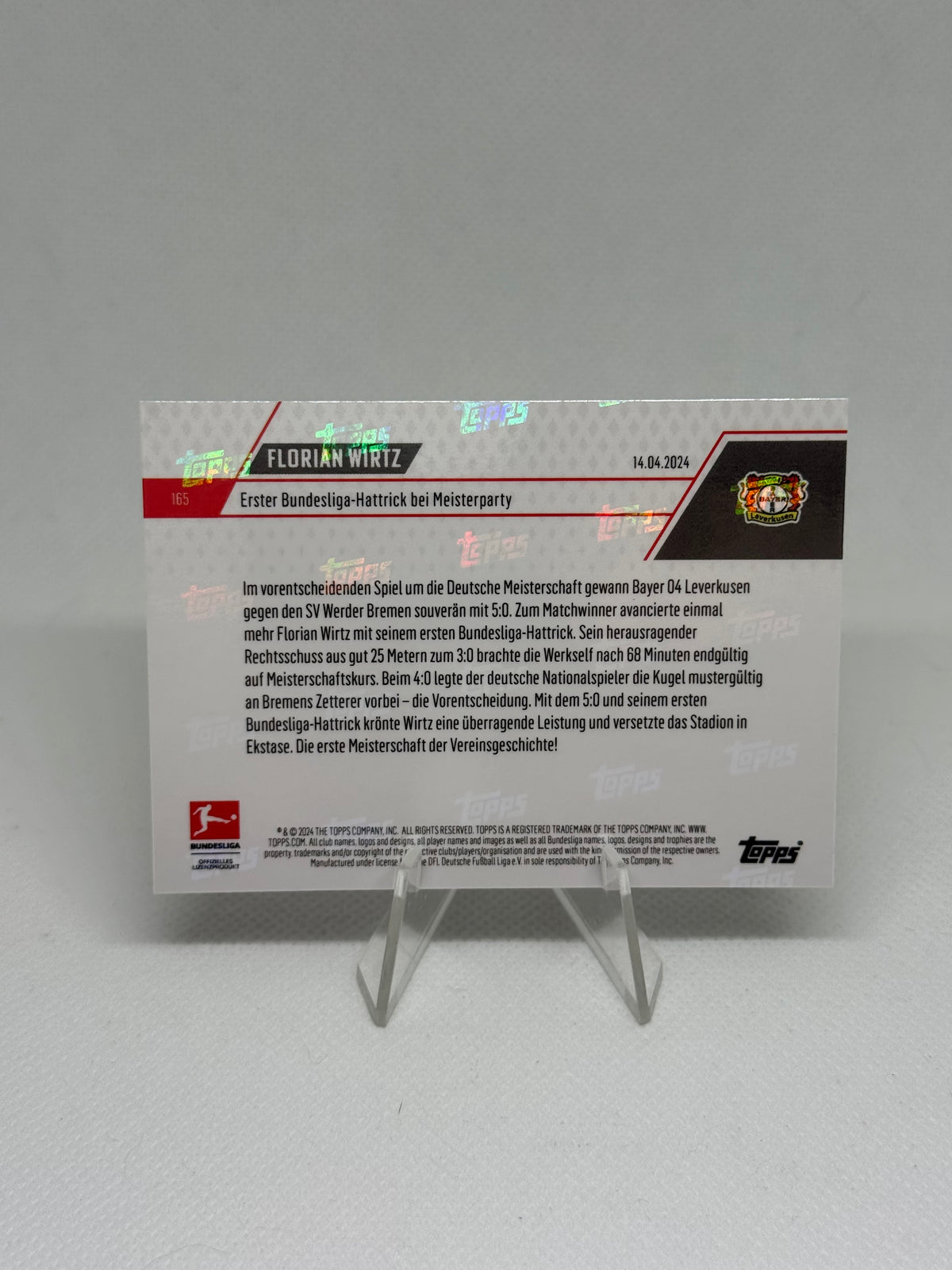 2023/2024 Topps Now Florian Wirtz #165
