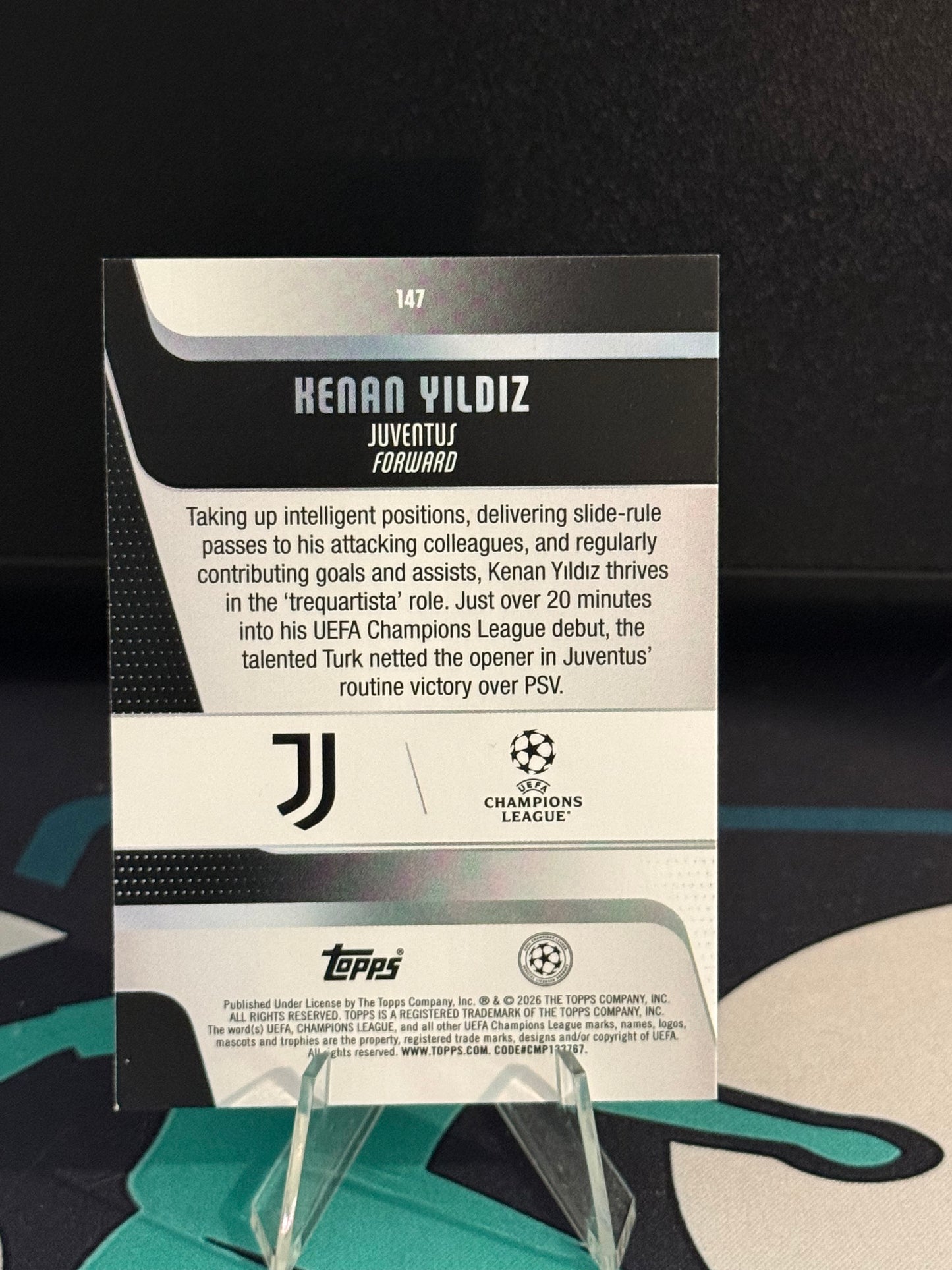 2025/2026 Topps Flagship UCC Kenan Yildiz Diamante Foil