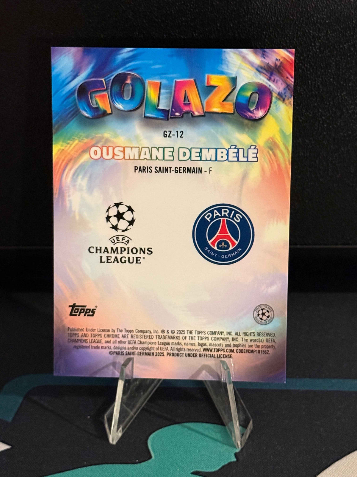 2024/2025 Topps Chrome UCC Ousmane Dembele Golazo Aqua Parallel /199