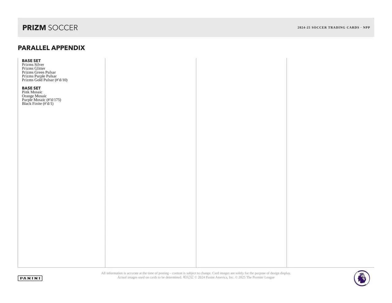 1x Booster Pack 2024/25 Panini Prizm Premier League EPL Soccer Retail