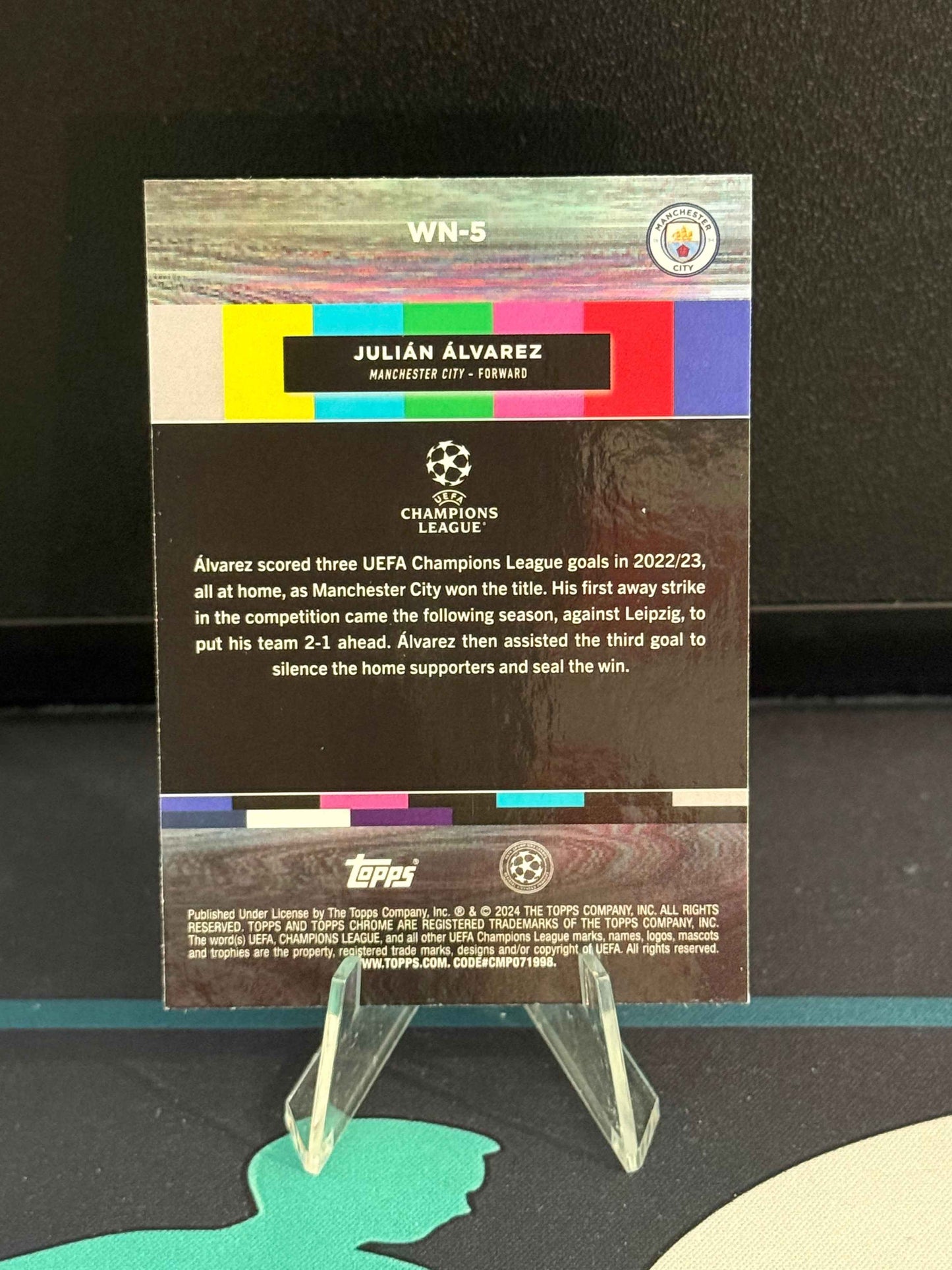 2023/2024 Topps Chrome UCC Julian Alvarez White Noise SSP