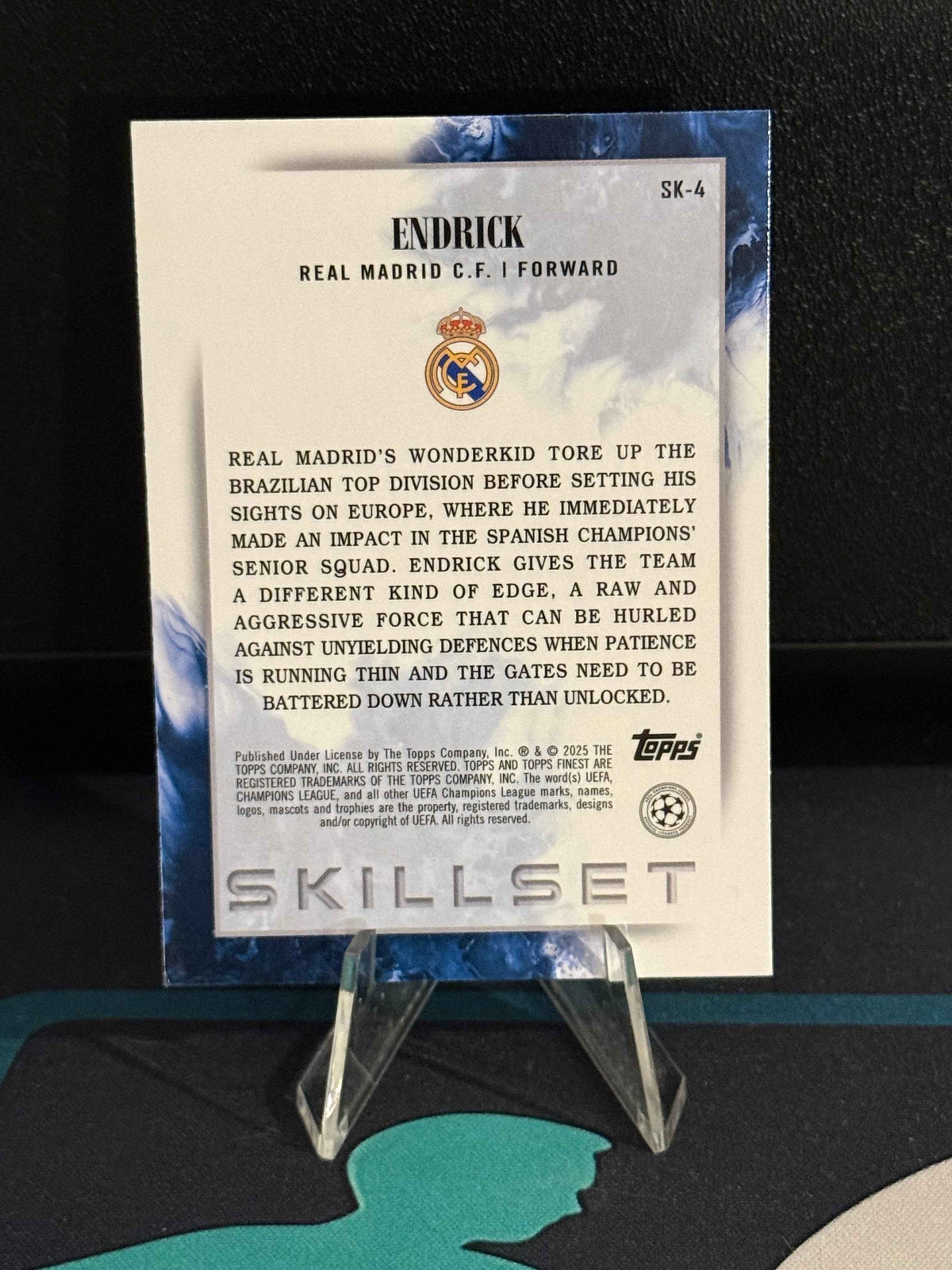 2024/2025 Topps Finest UCC Endrick RC Skillset