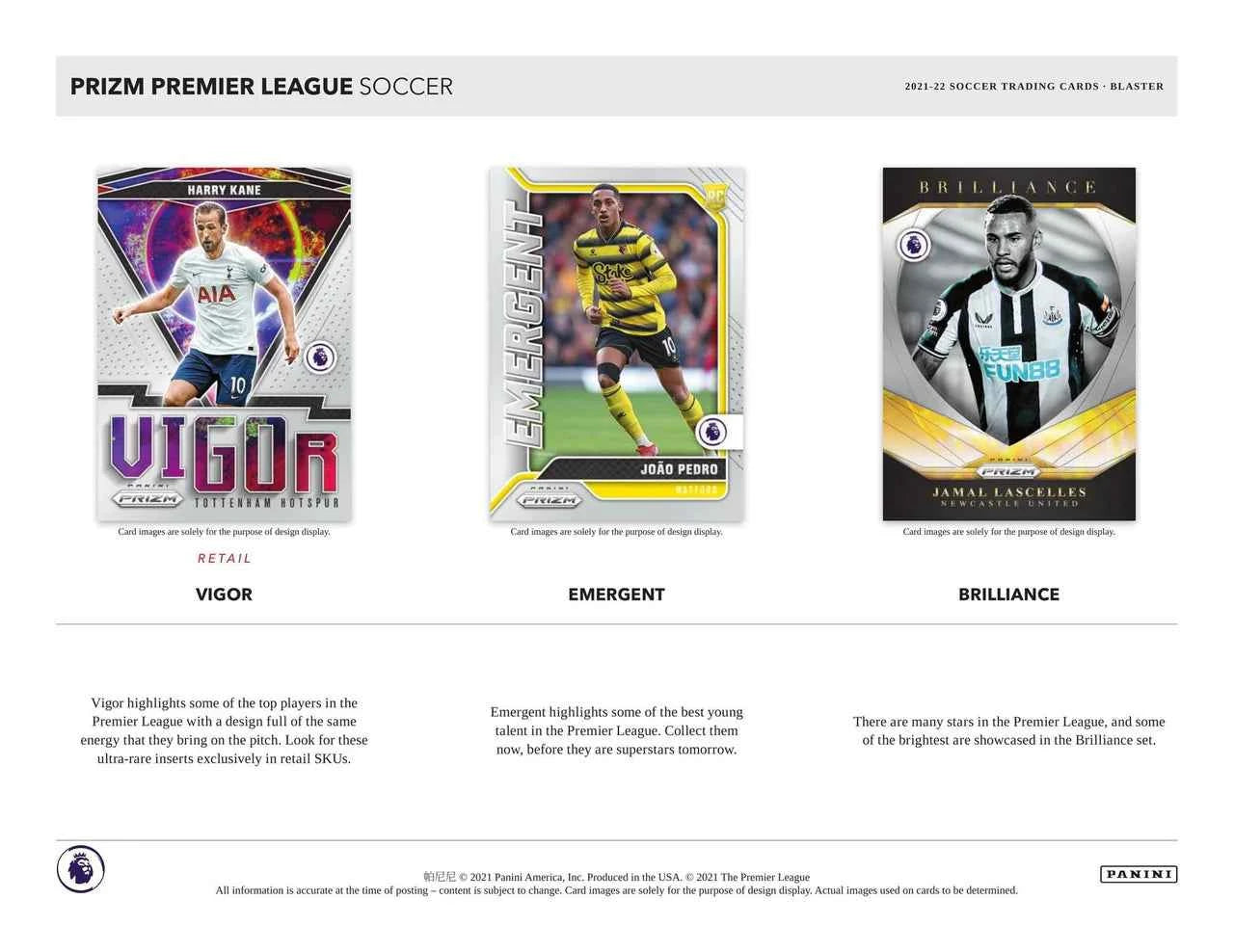 1x Booster Pack 2021/22 Panini Prizm Premier League Retail