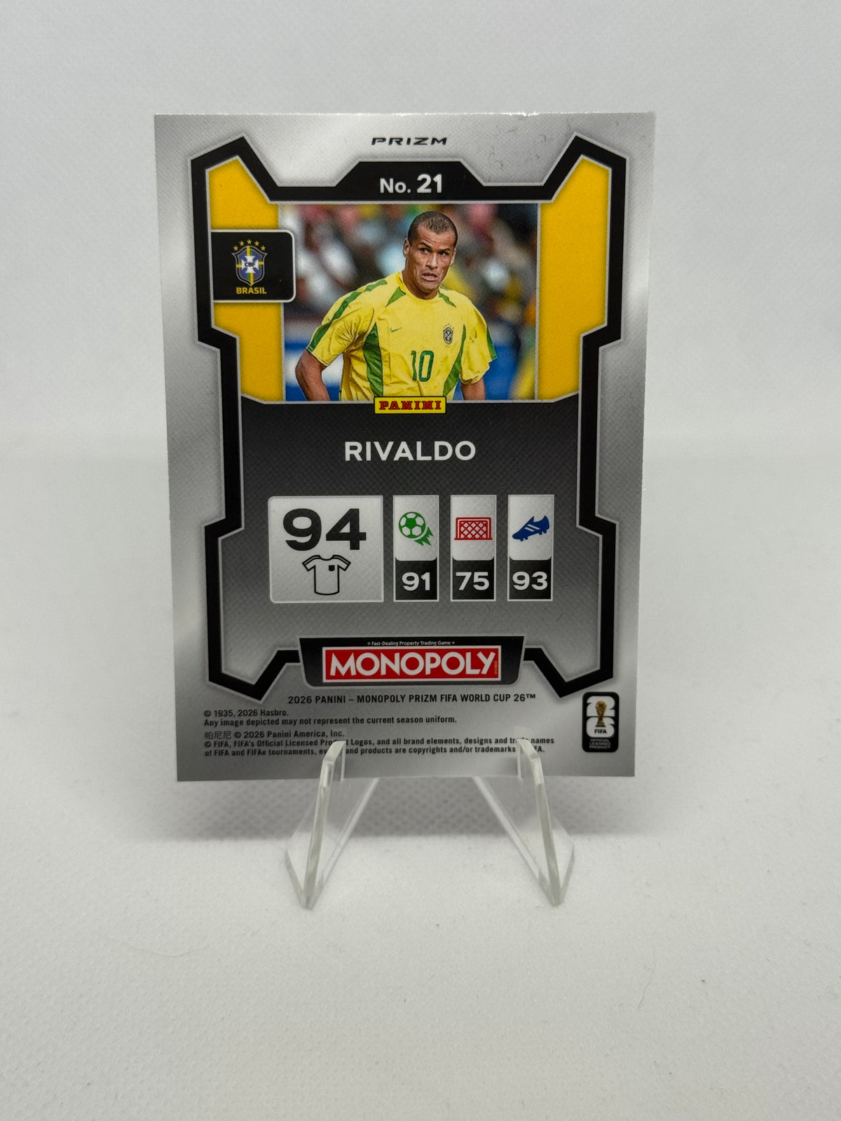 2026 Panini Prizm Monopoly Rivaldo Tokens Pink Parallel Short Print