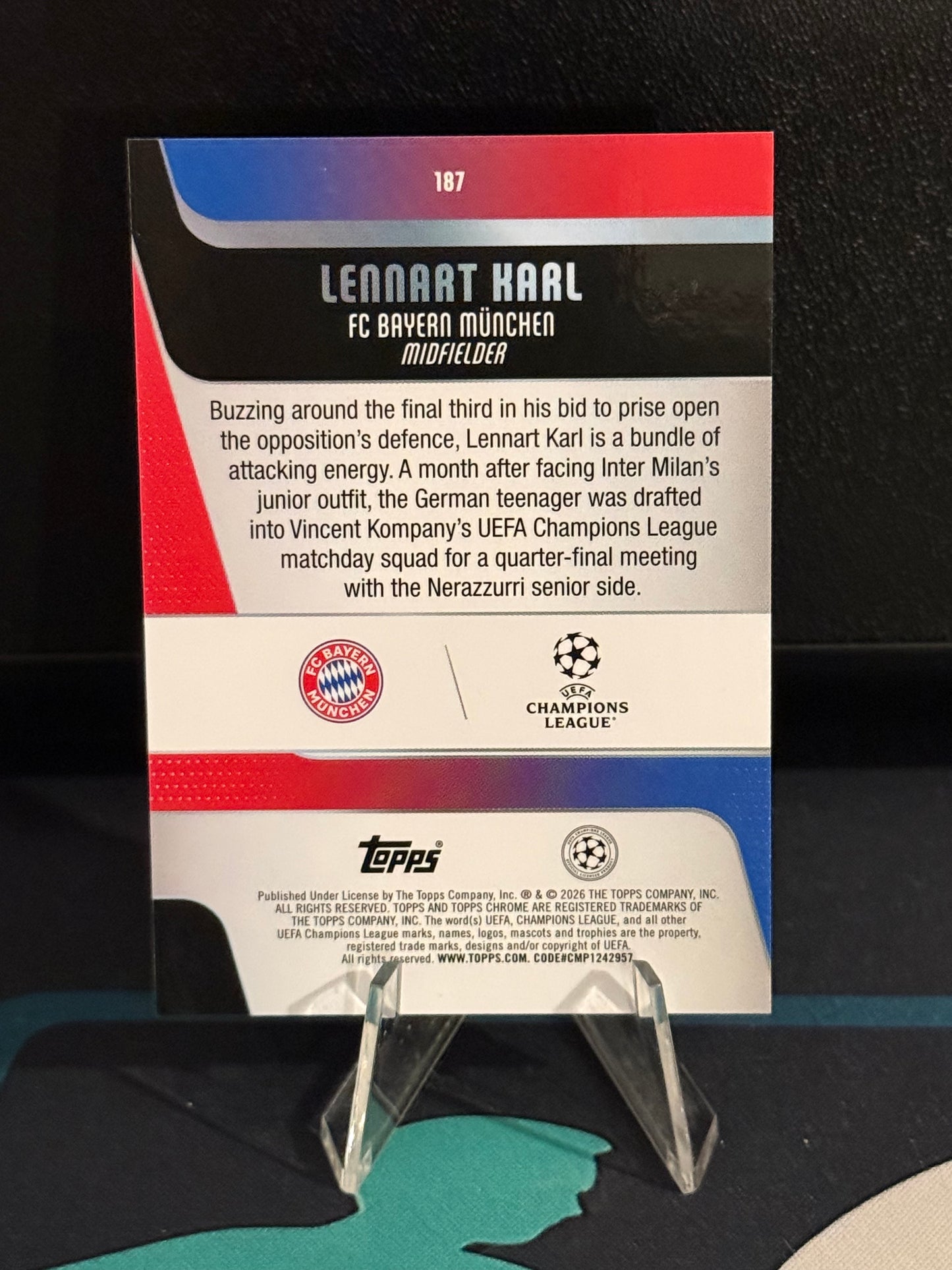 2025/2026 Topps Chrome UCC Lennart Karl RC