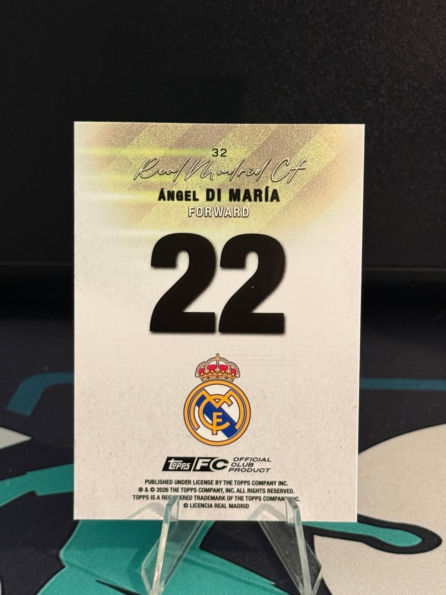 2025/2026 Topps Real Madrid Team Set Angel Di Maria Green Parallel /99