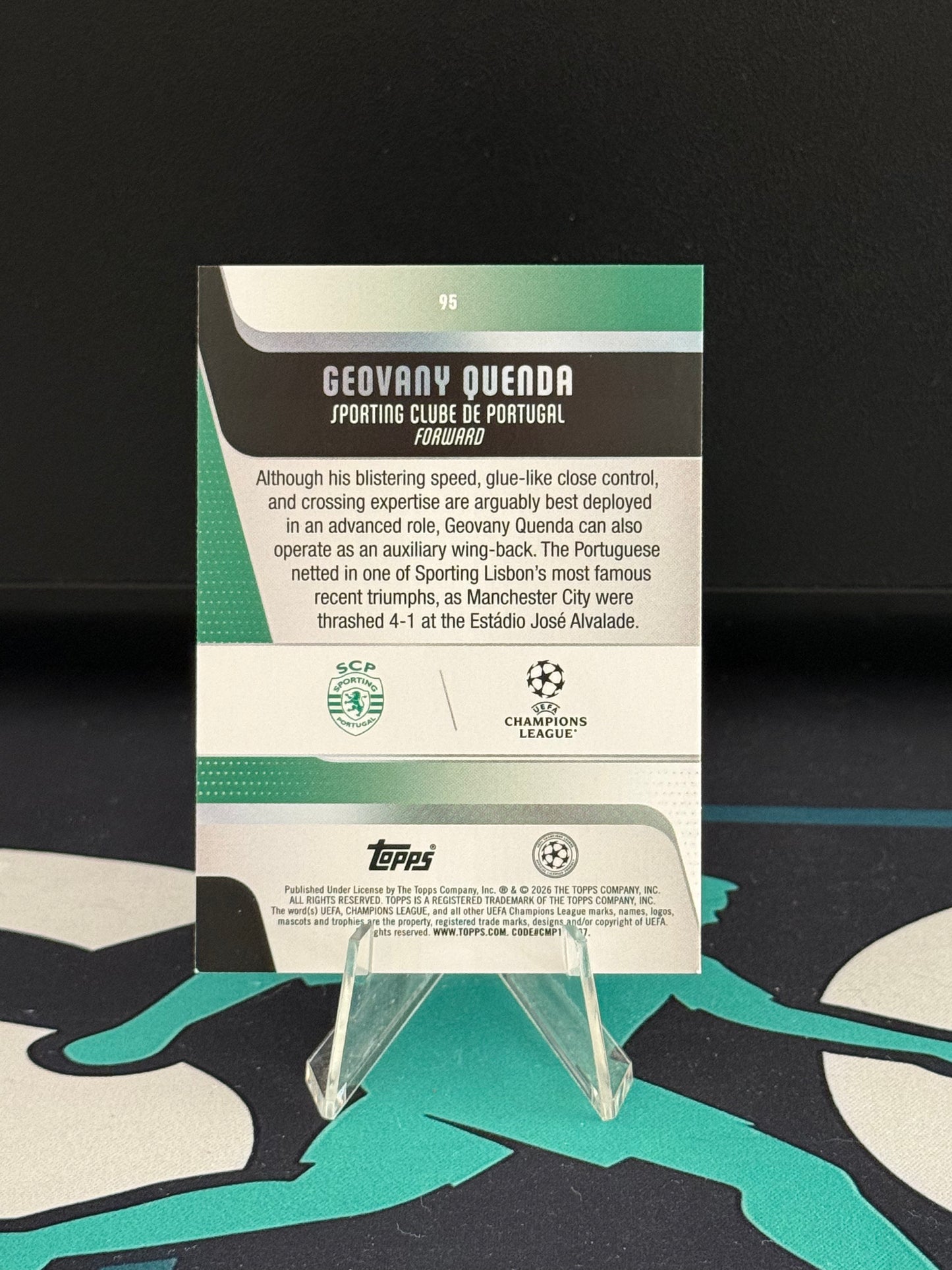2025/2026 Topps Flagship UCC Geovany Quenda Pink Parallel