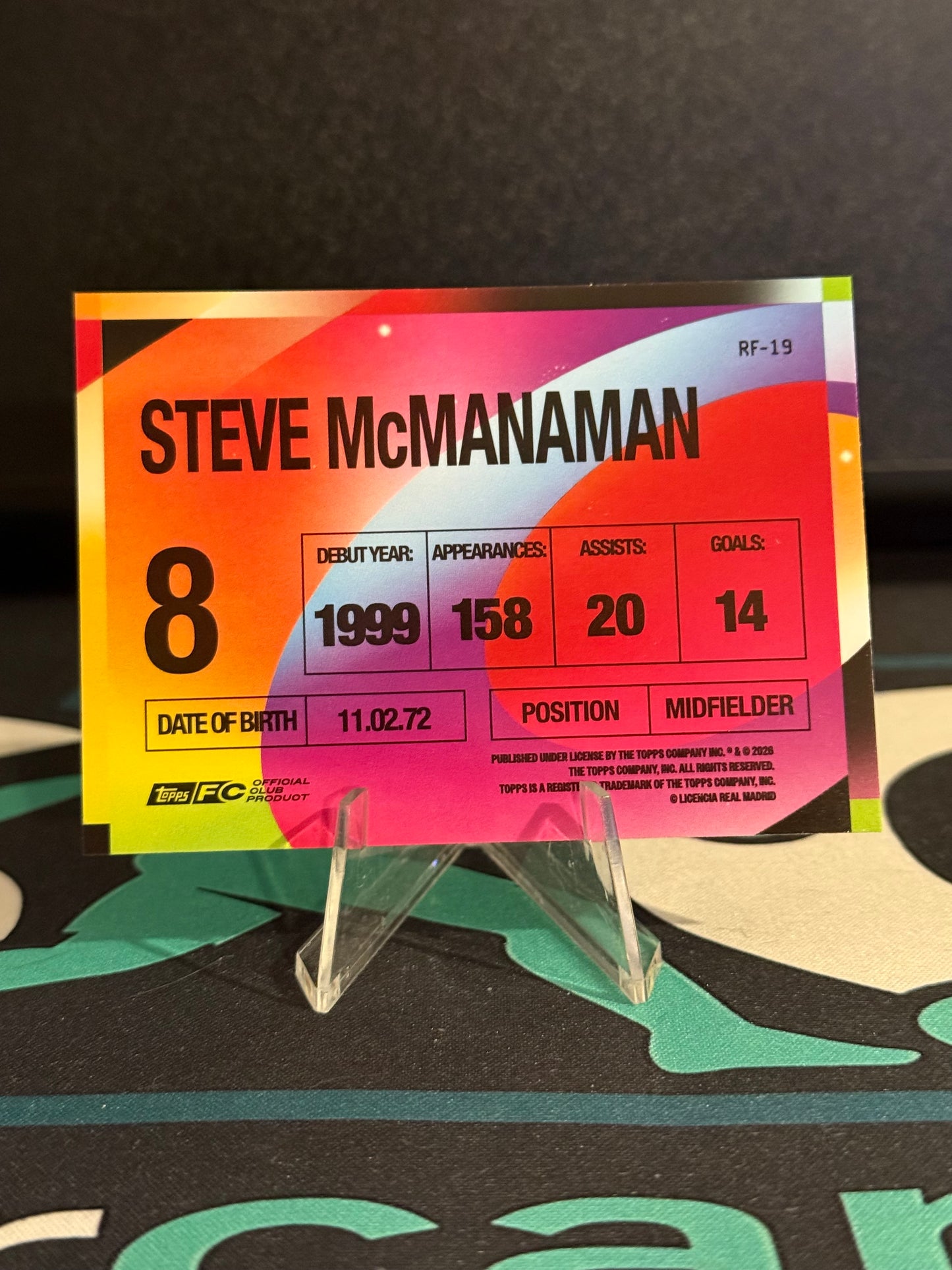 2025/2026 Topps Real Madrid Team Set Steve McManaman Rainbow Flick Case Hit