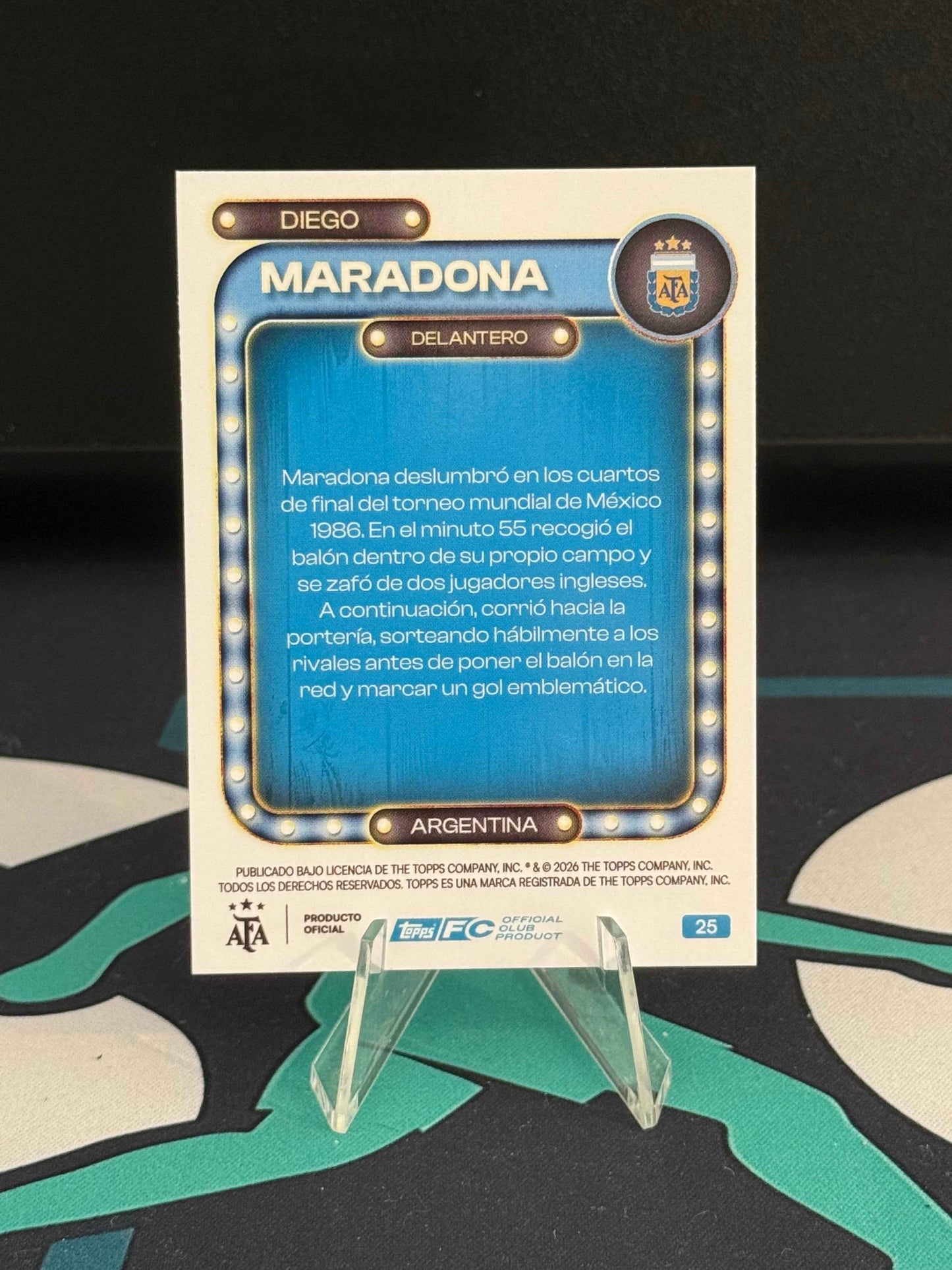 2026 Topps Argentina Collector Tin Diego Maradona Name in Lights