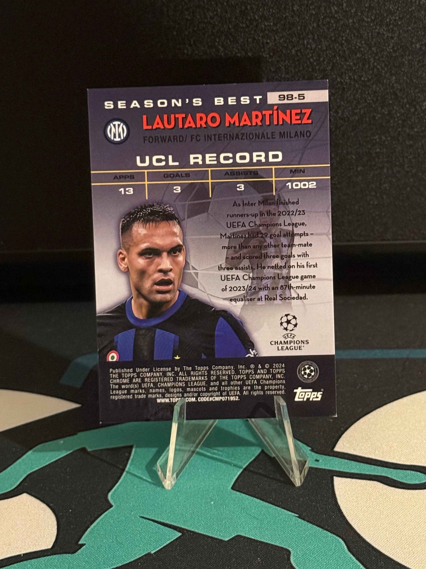 2023/2024 Topps Chrome UCC Lautaro Martinez Shooting Stars Orange Parallel /25