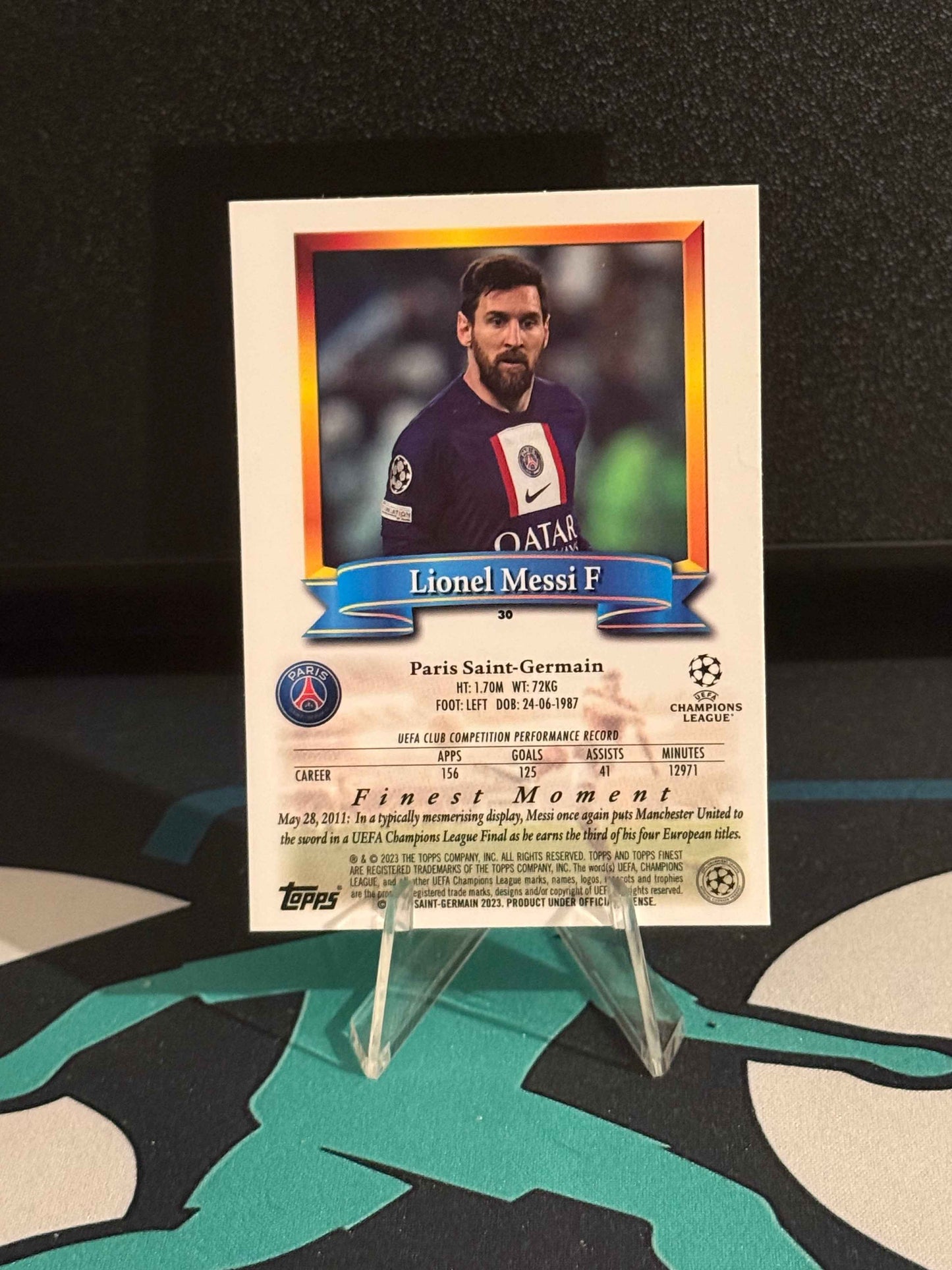 2022/2023 Topps Finest Flashbacks Lionel Messi