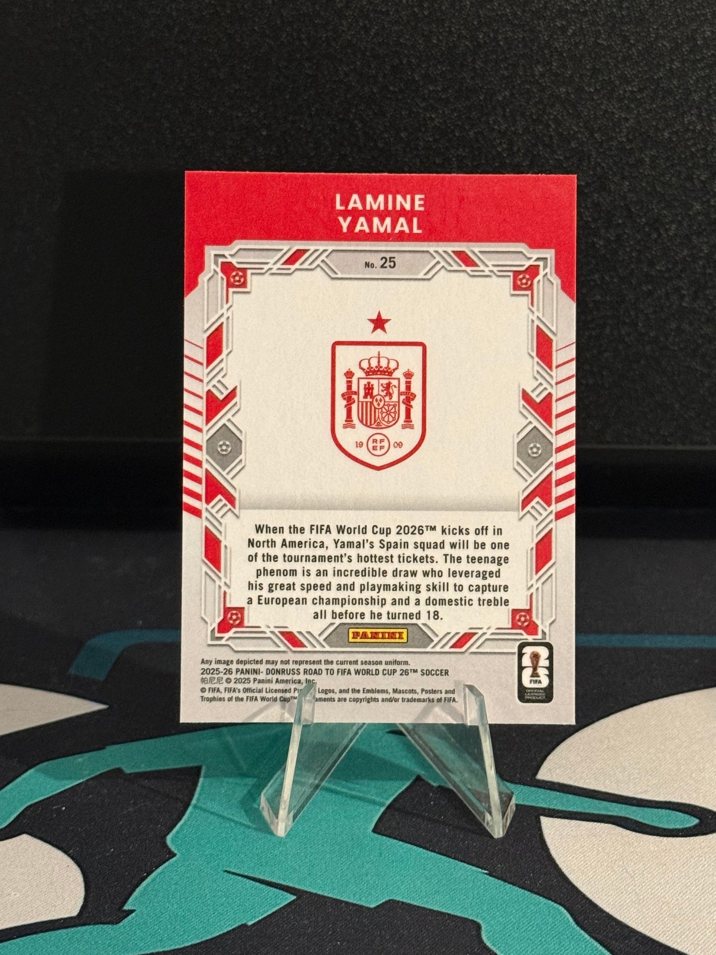 2025/2026 Panini Donruss Road to FIFA World Cup Lamine Yamal Elite Series Red Parallel