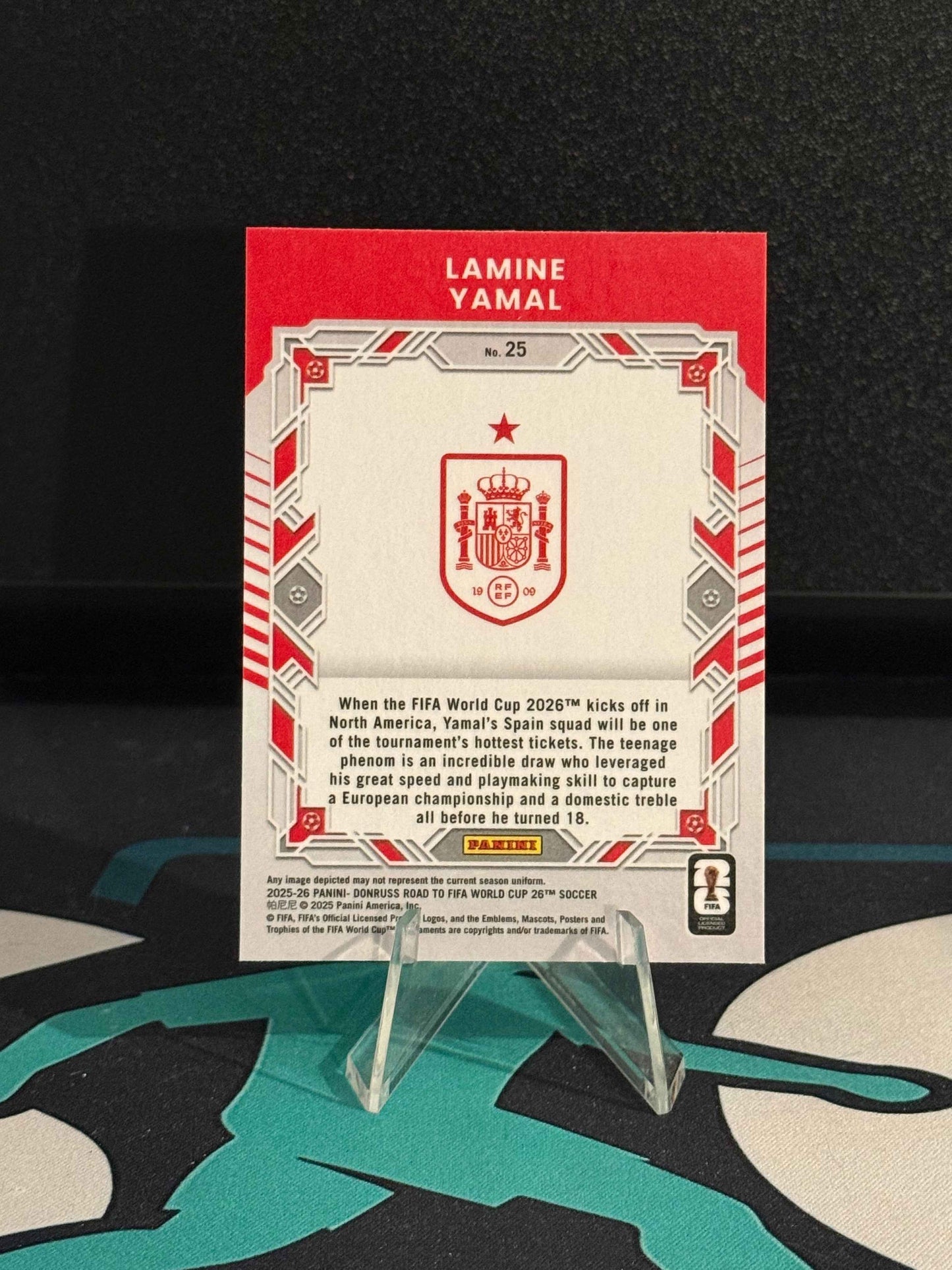 2025/2026 Panini Donruss Road to FIFA World Cup Lamine Yamal Elite Series Red Parallel