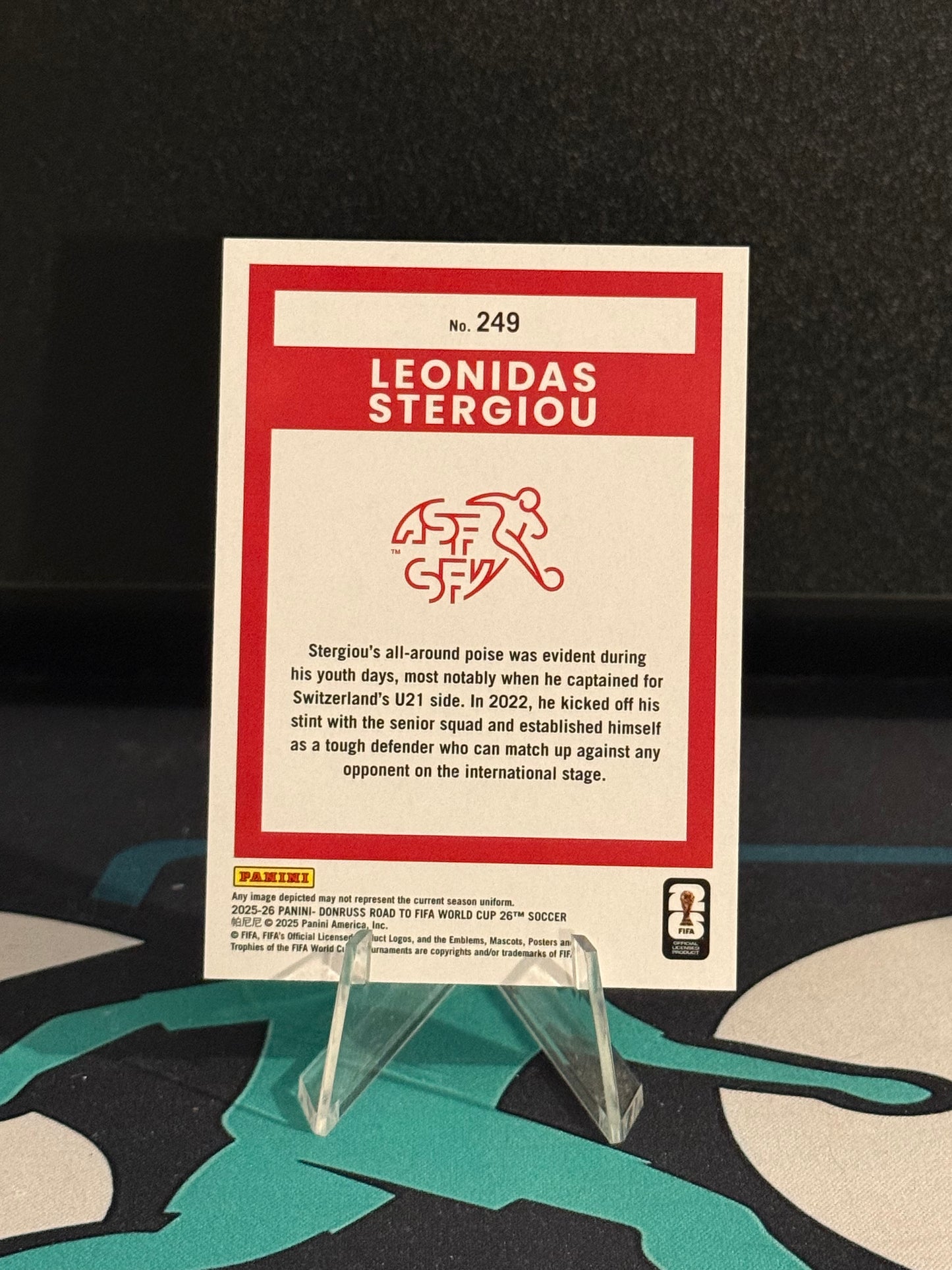 2025/2026 Panini Donruss Road to FIFA World Cup Leonidas Stergiou RC Optic Lazer Parallel