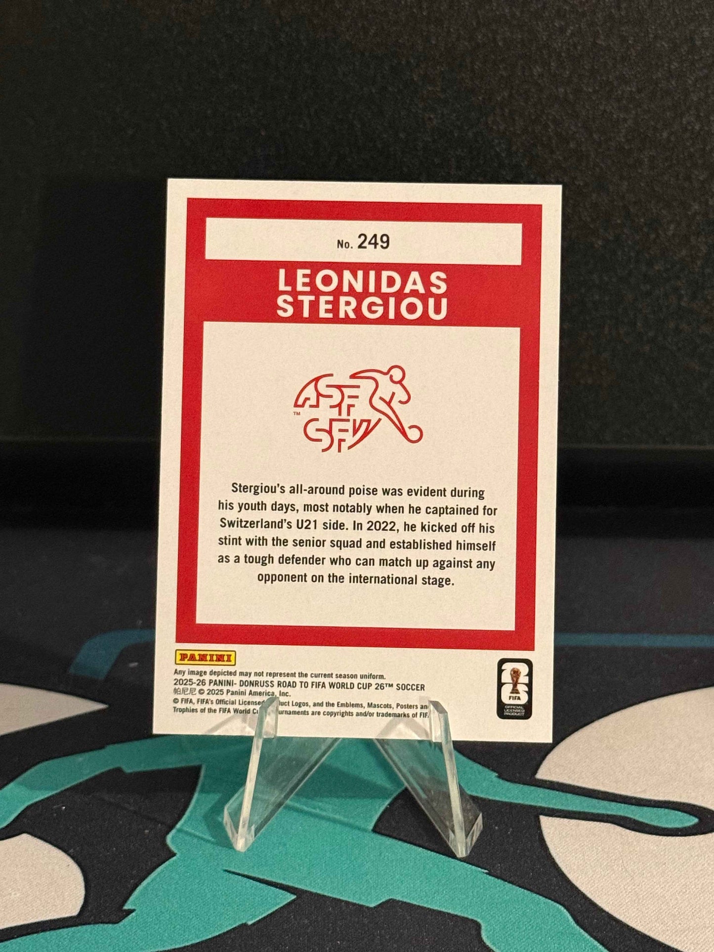 2025/2026 Panini Donruss Road to FIFA World Cup Leonidas Stergiou RC Optic Lazer Parallel