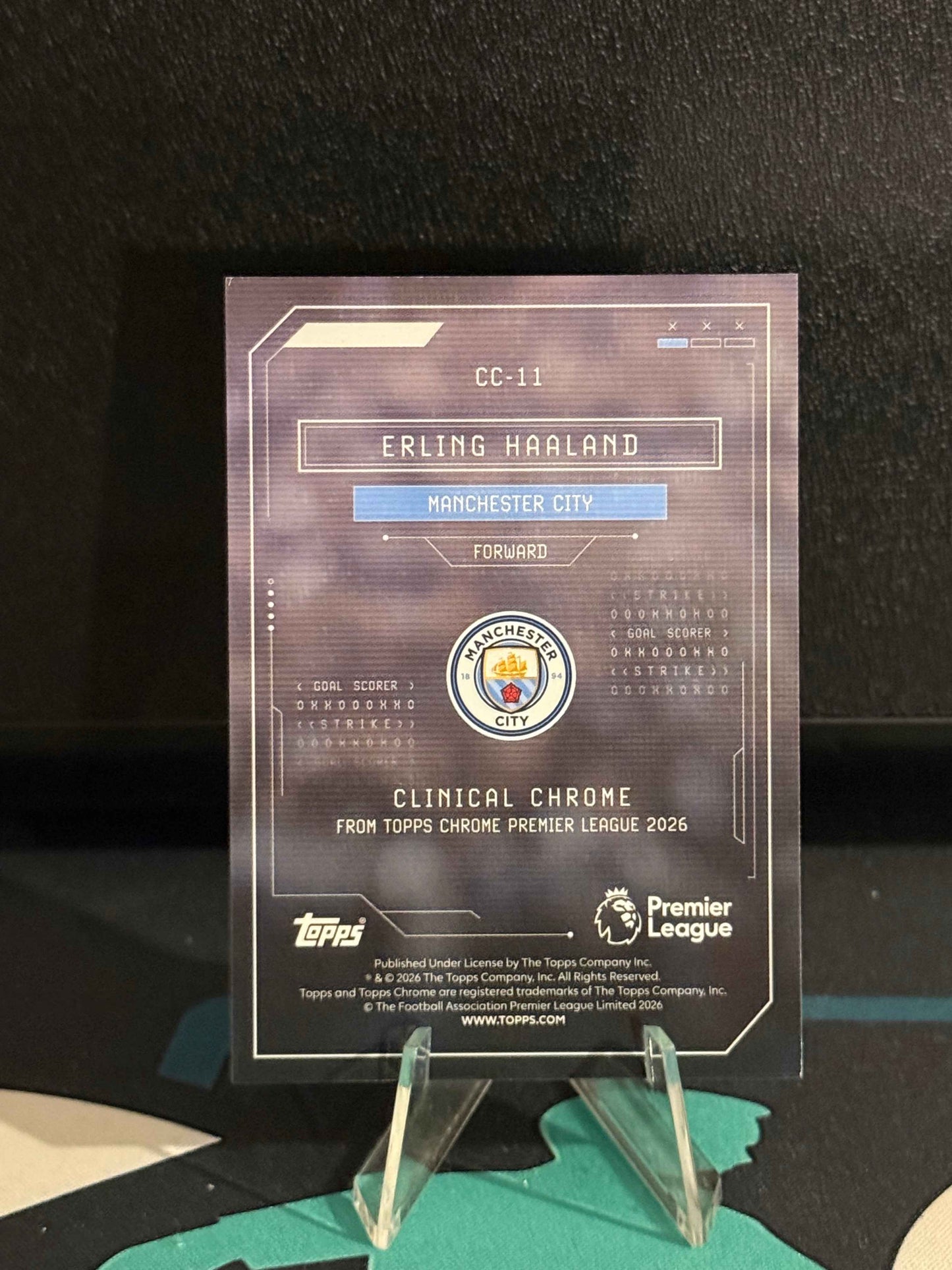 2025/2026 Topps Chrome Premier League Erling Haaland Clinical Chrome