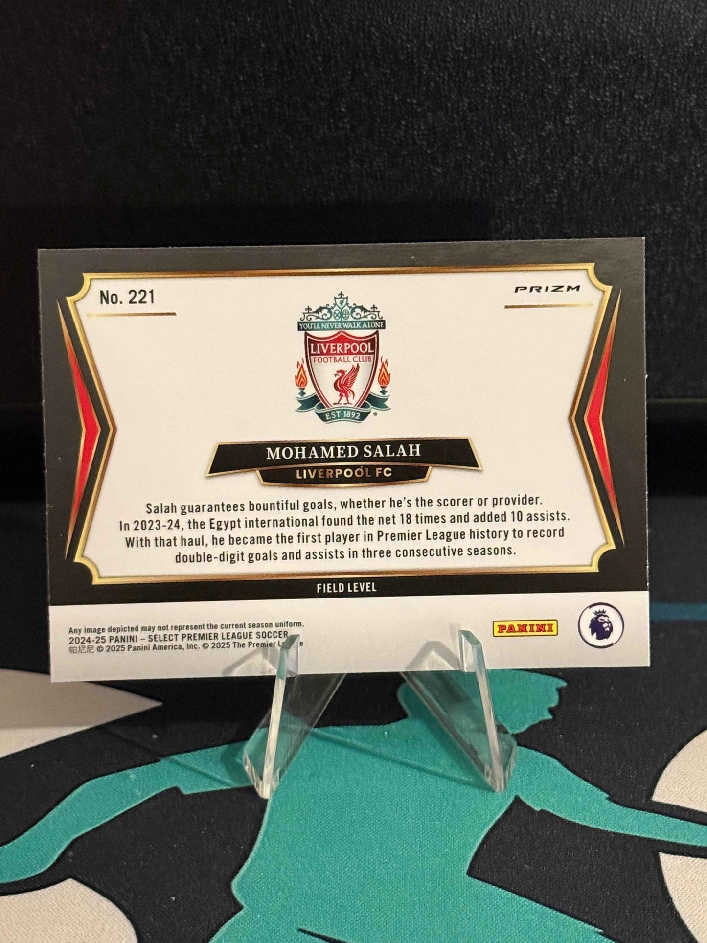2024/2025 Panini Select EPL Mohamed Salah Pink Ice Parallel Field Level