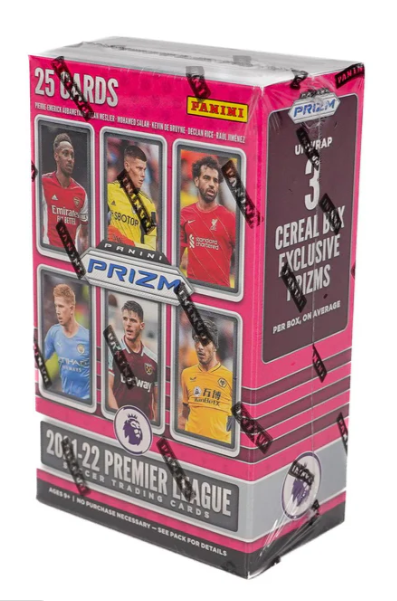 2021/22 Panini Prizm Premier League EPL Soccer Cereal Box