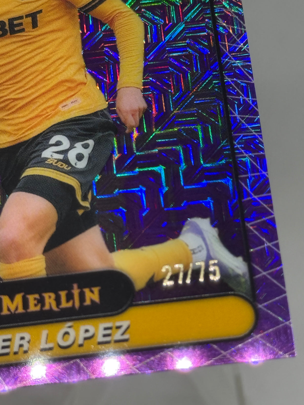 2025/2026 Topps Merlin Premier League Fer Lopez RC Purple Mojo Parallel /75