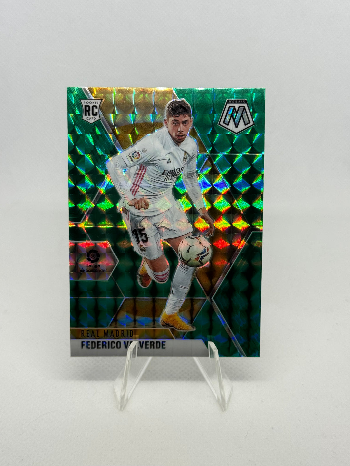 2020/2021 Panini Mosaic La Liga Federico Valverde RC Green Mosaic Parallel