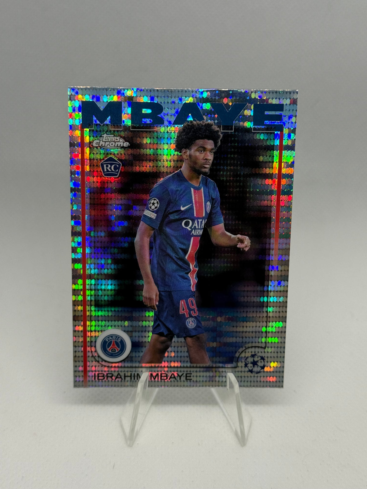 2024/2025 Topps Chrome UCC Ibrahim Mbaye RC Pulsar Parallel