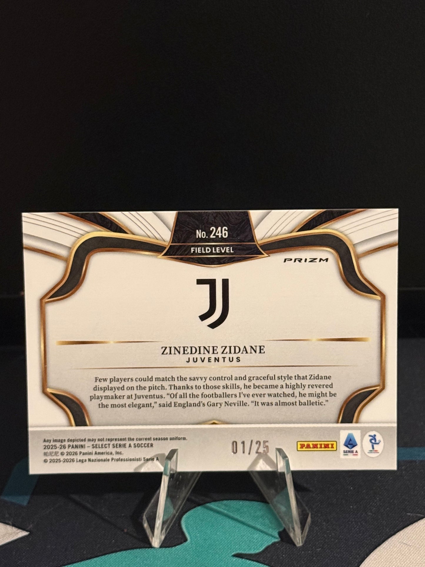 2025/2026 Panini Select Serie A Zinedine Zidane Tie-Dye Parallel /25 (Field Level)