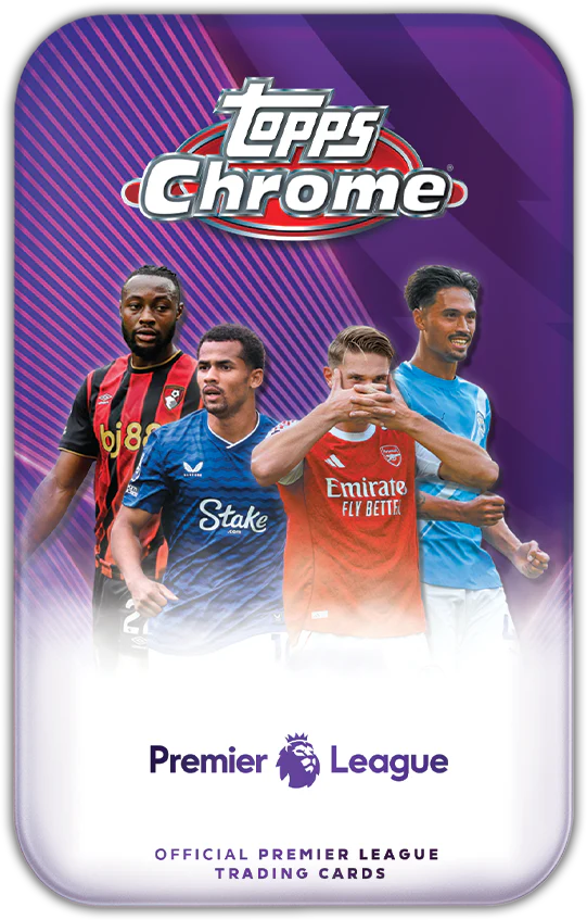 2026 Topps Chrome Premier League Tin Box