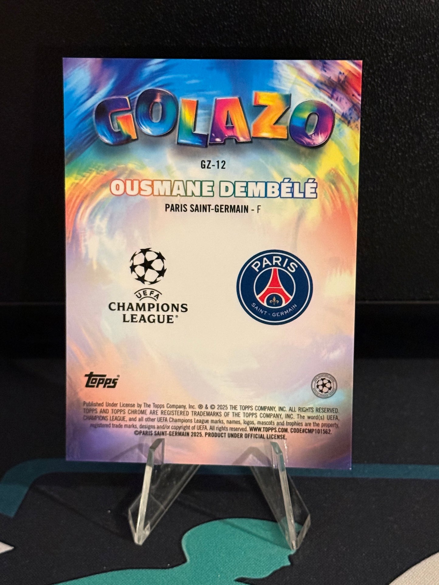 2024/2025 Topps Chrome UCC Ousmane Dembele Golazo Aqua Parallel /199