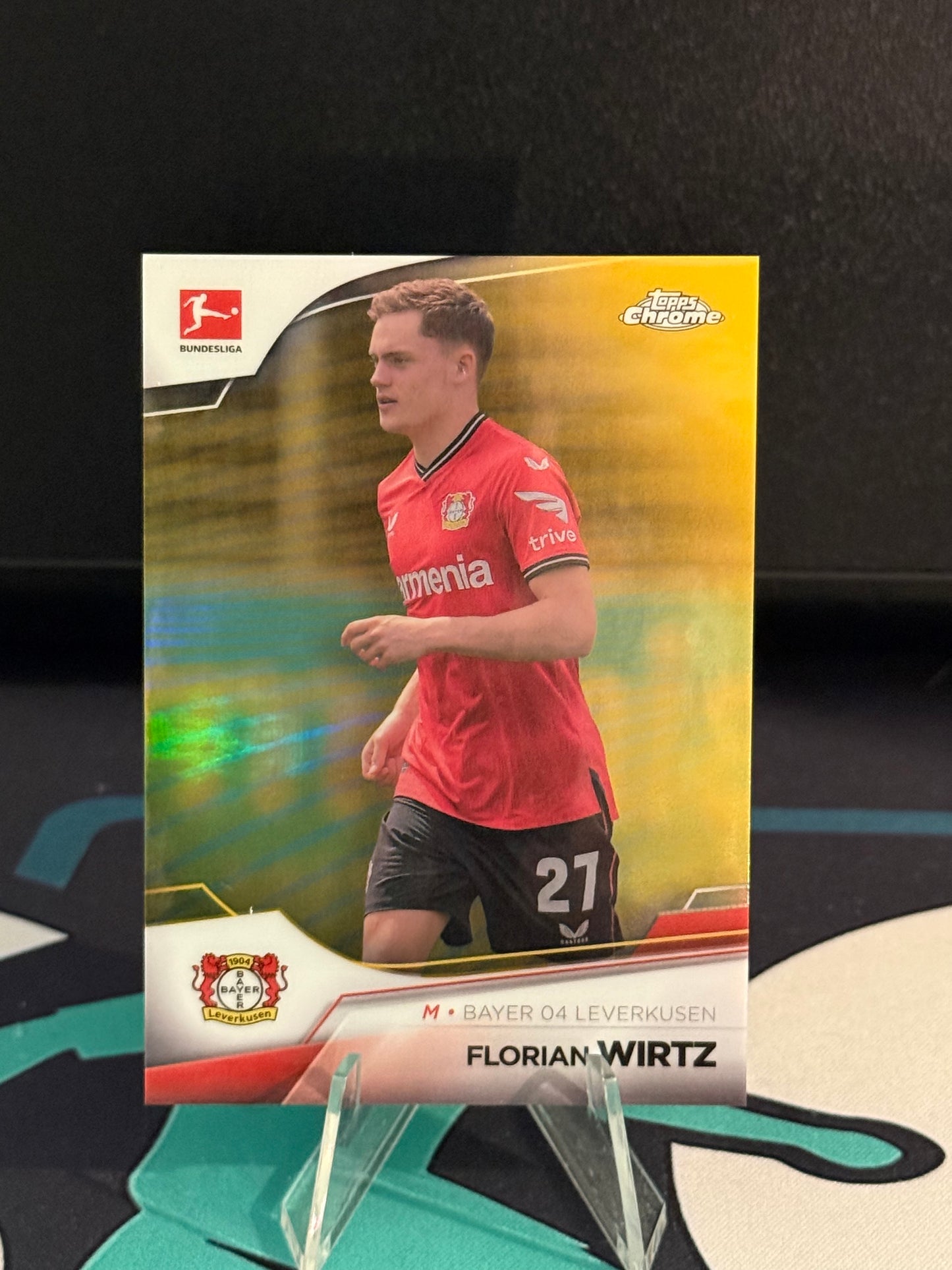 2022/2023 Topps Chrome Bundesliga Florian Wirtz Gold Parallel /50