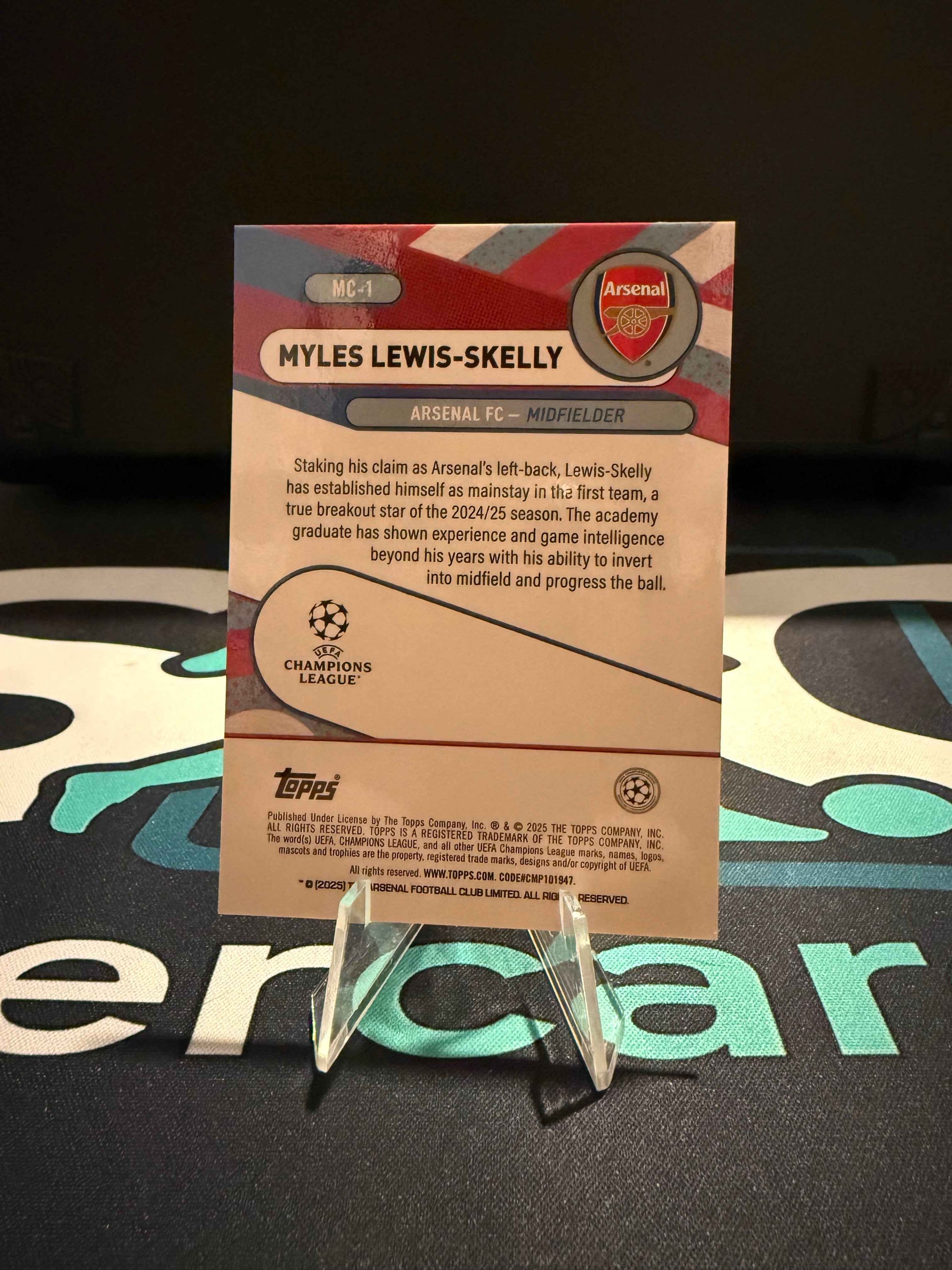2024/2025 Topps Merlin UCC Myles Lewis-Skelly RC Merlin‘s Chosen Ones Red Parallel /5