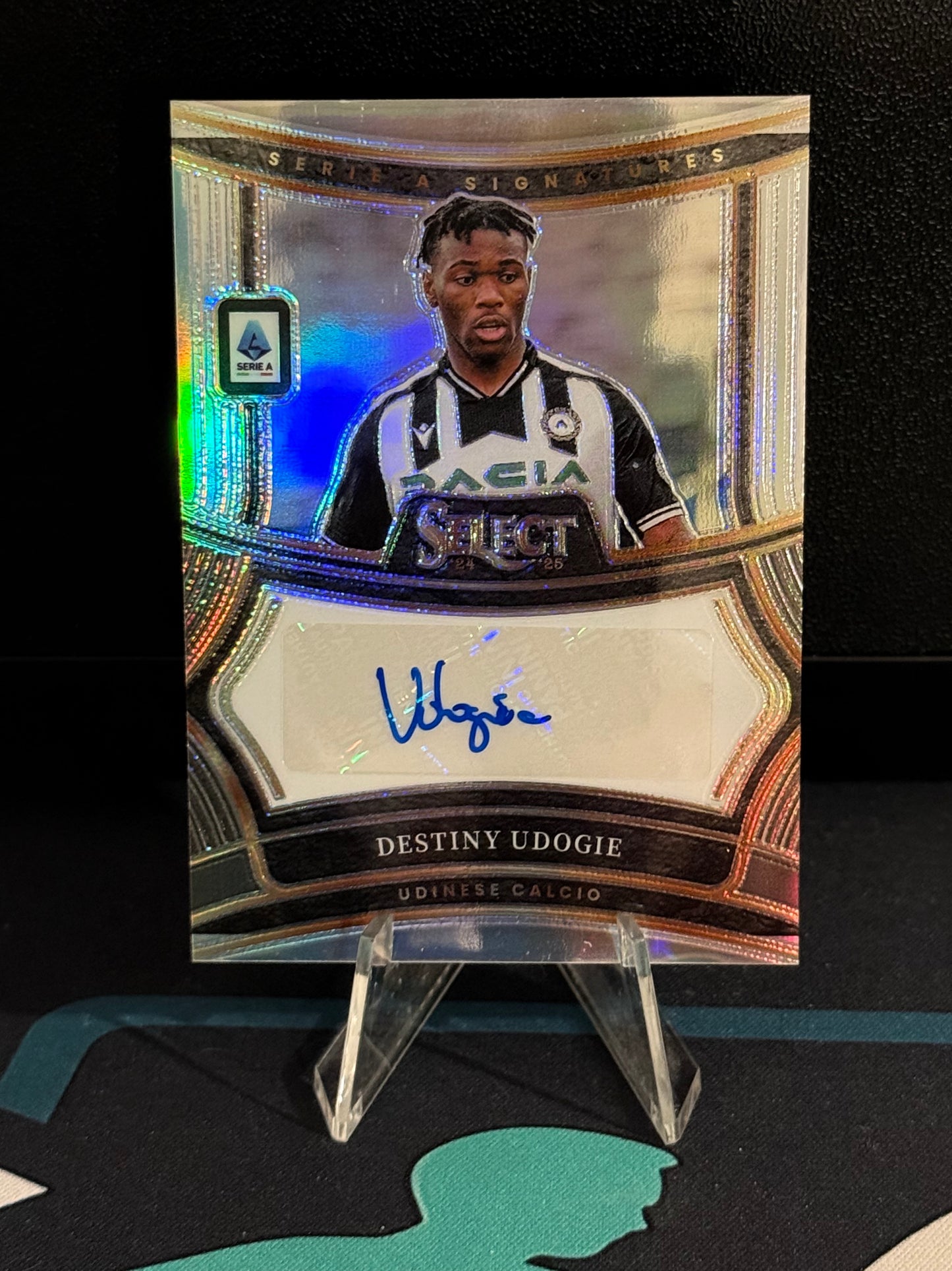 2024/2025 Panini Select Serie A Destiny Udogie Autograph Silver Parallel