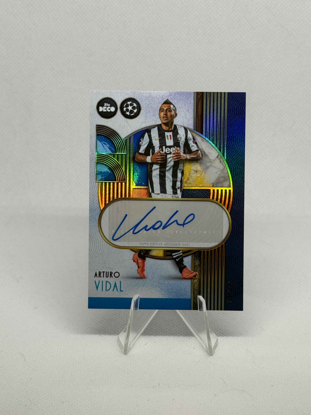 2025/2026 Topps Deco UCC Arturo Vidal Autograph Blue Parallel /99