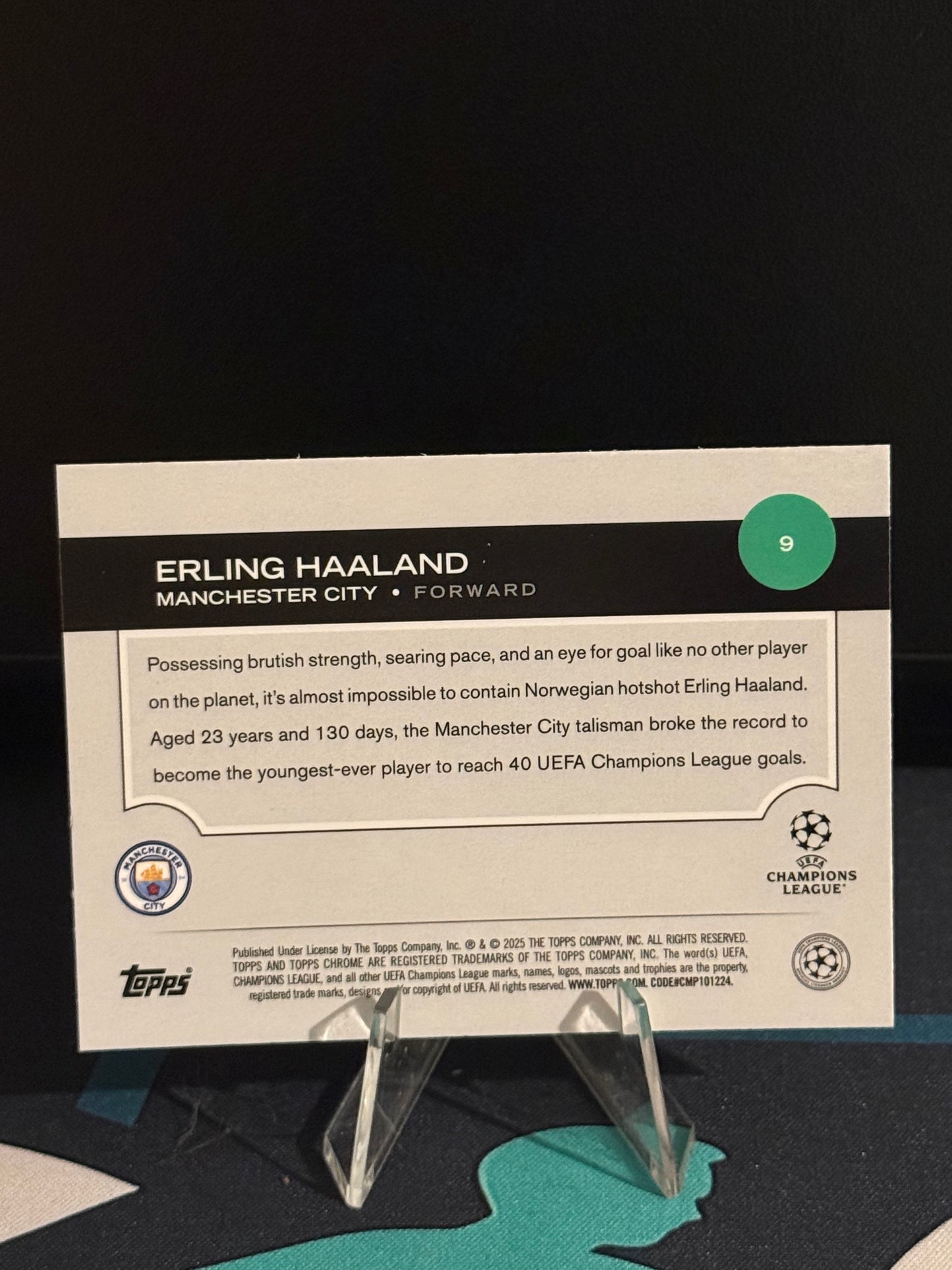 2024/2025 Topps Chrome UCC Erling Haaland Pulsar Parallel