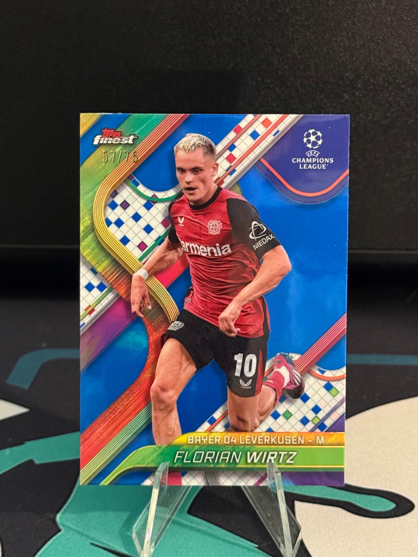 2024/2025 Topps Finest UCC Florian Wirtz Blue Parallel /75