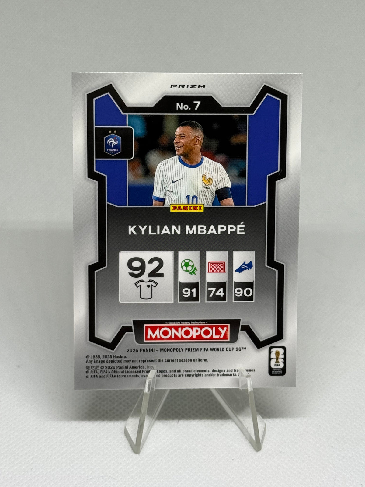 2026 Panini Prizm Monopoly FIFA World Cup Kylian Mbappe Four Corners Green Wave Parallel
