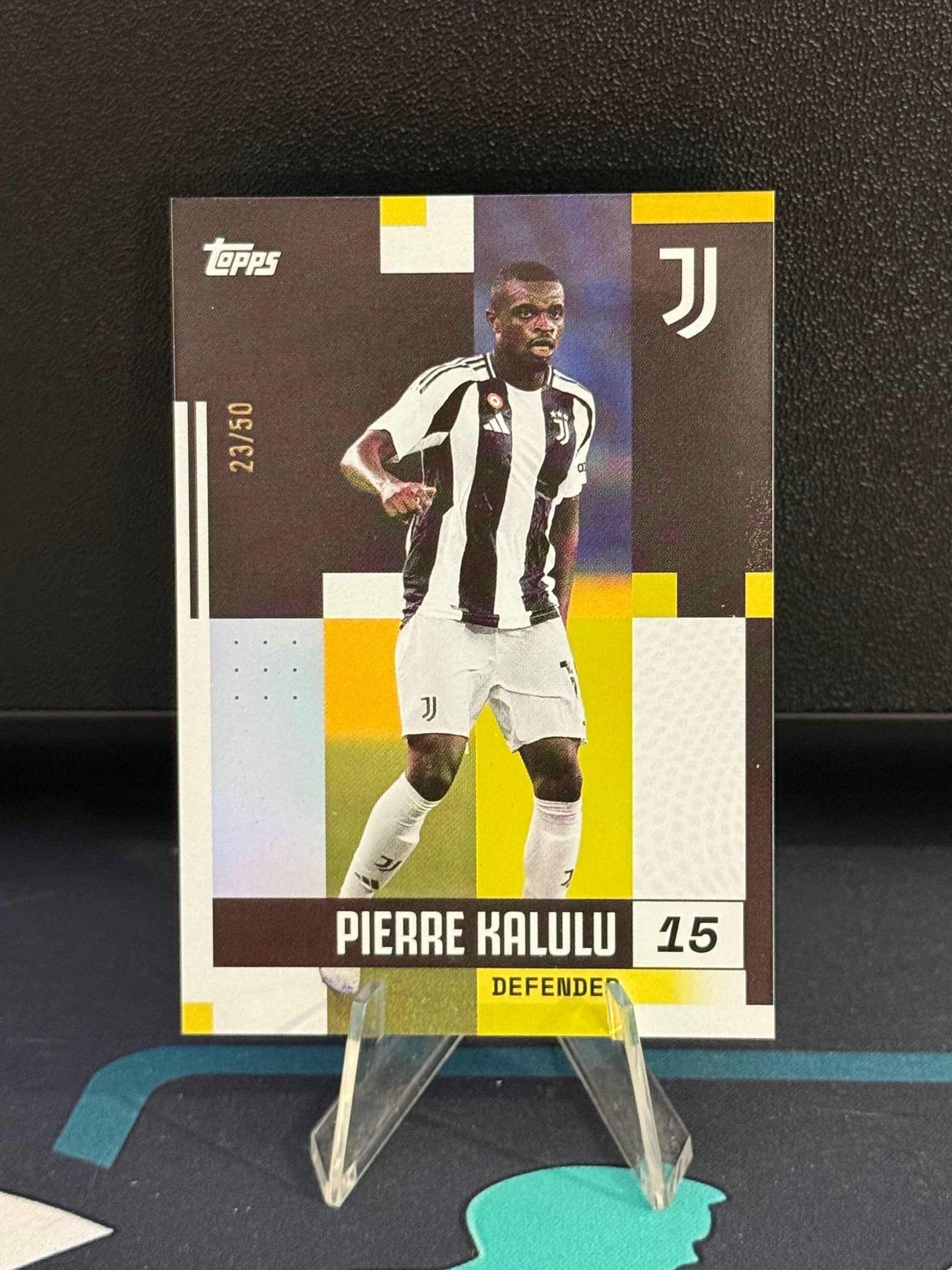 2024/2025 Topps Juventus Team Set Pierre Kalulu Yellow Parallel /50
