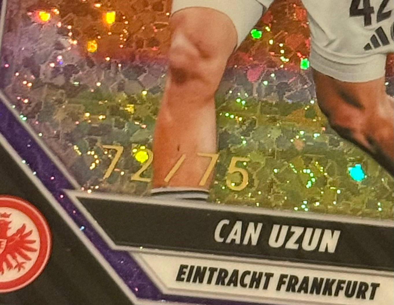 2025/2026 Topps Chrome Bundesliga Can Uzun Purple Parallel /75