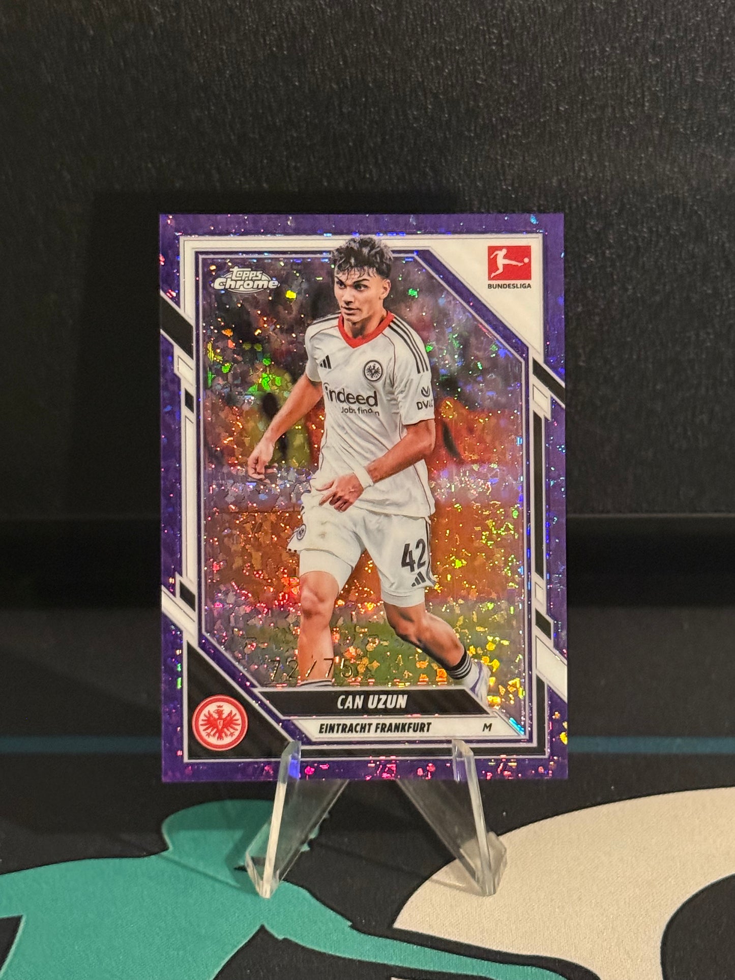 2025/2026 Topps Chrome Bundesliga Can Uzun Purple Parallel /75