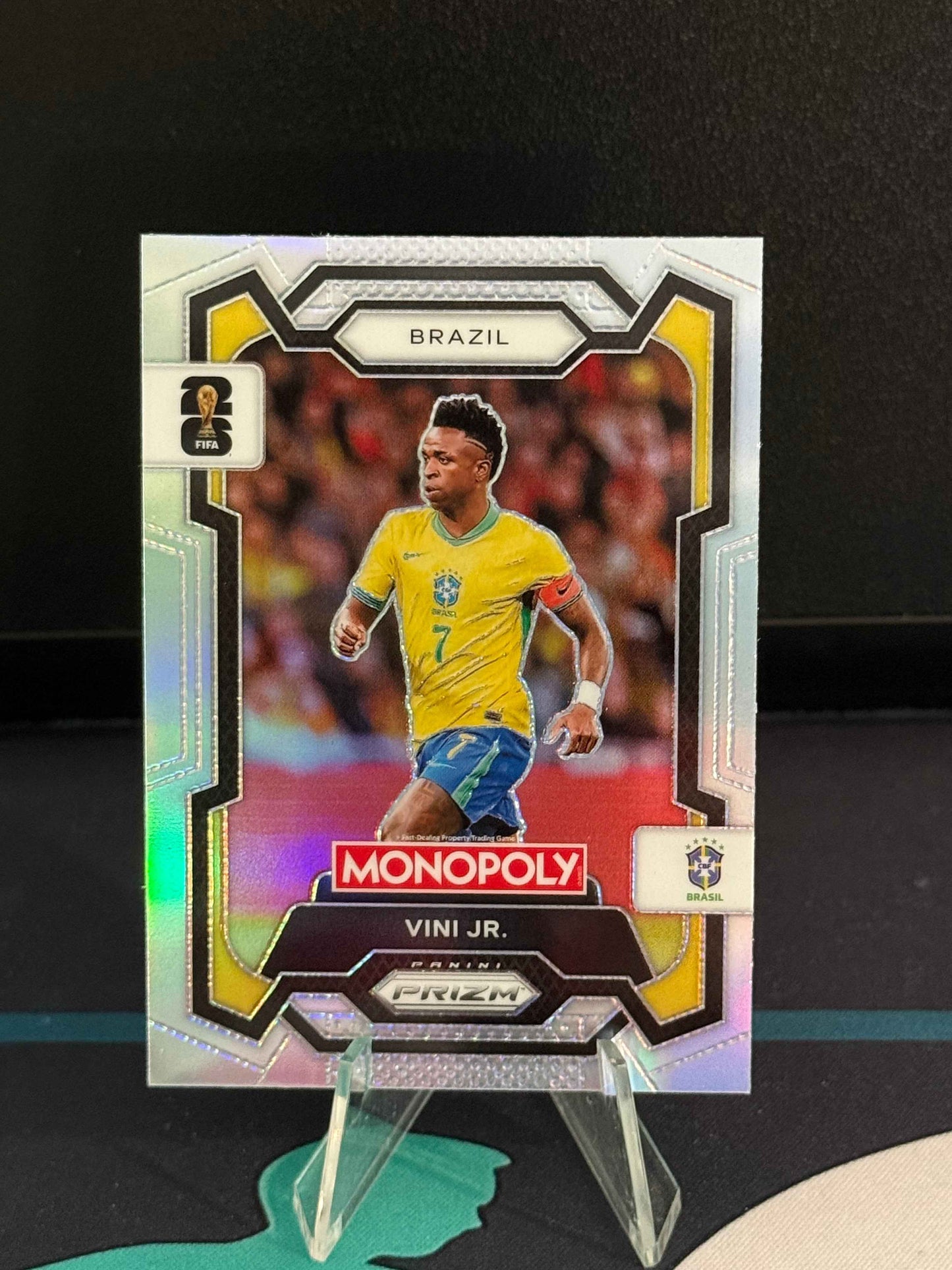 2026 Panini Monopoly Prizm FIFA World Cup Vini Jr. Silver Parallel