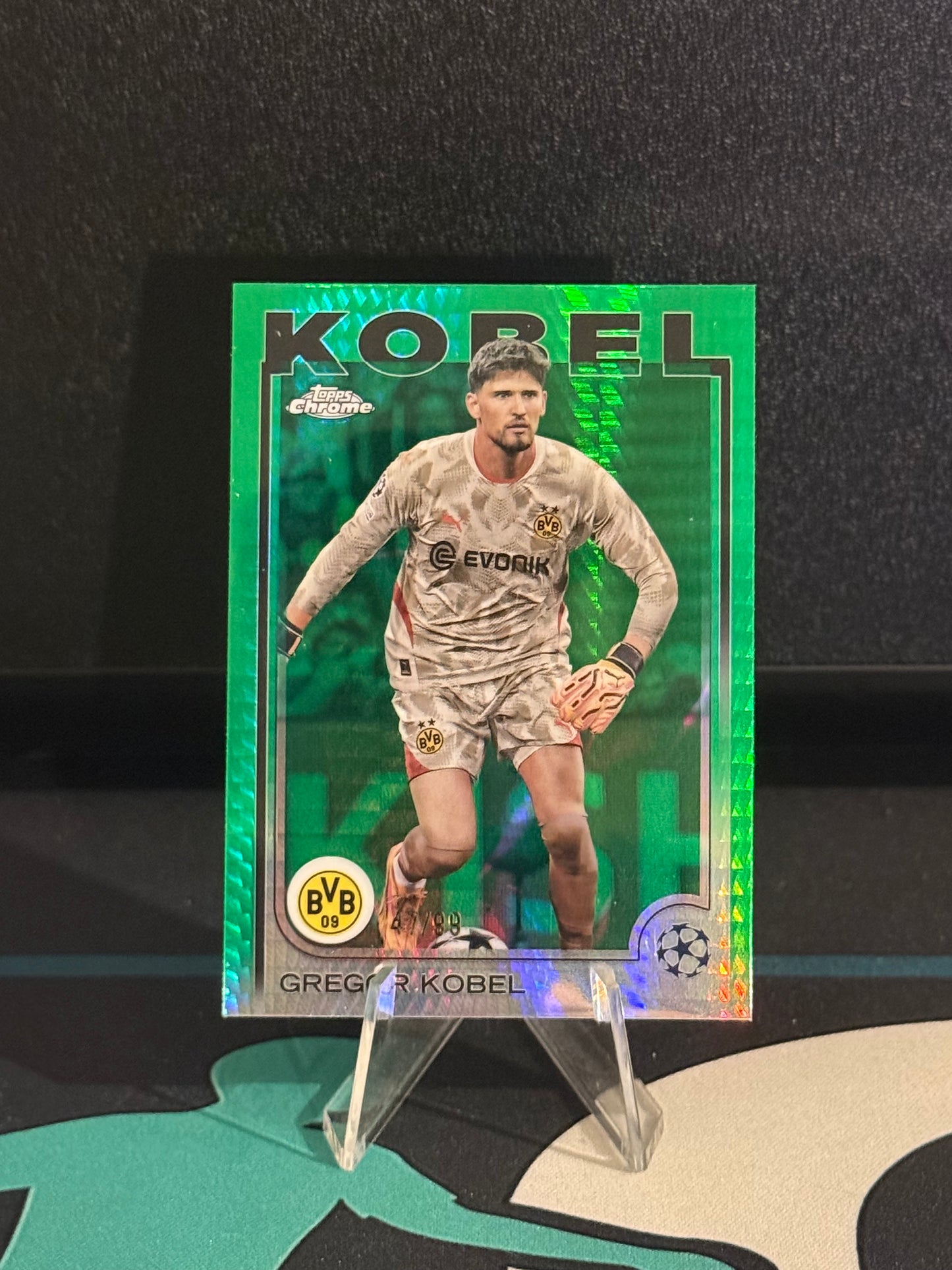 2024/2025 Topps Chrome UCC Gregor Kobel Green Parallel /99