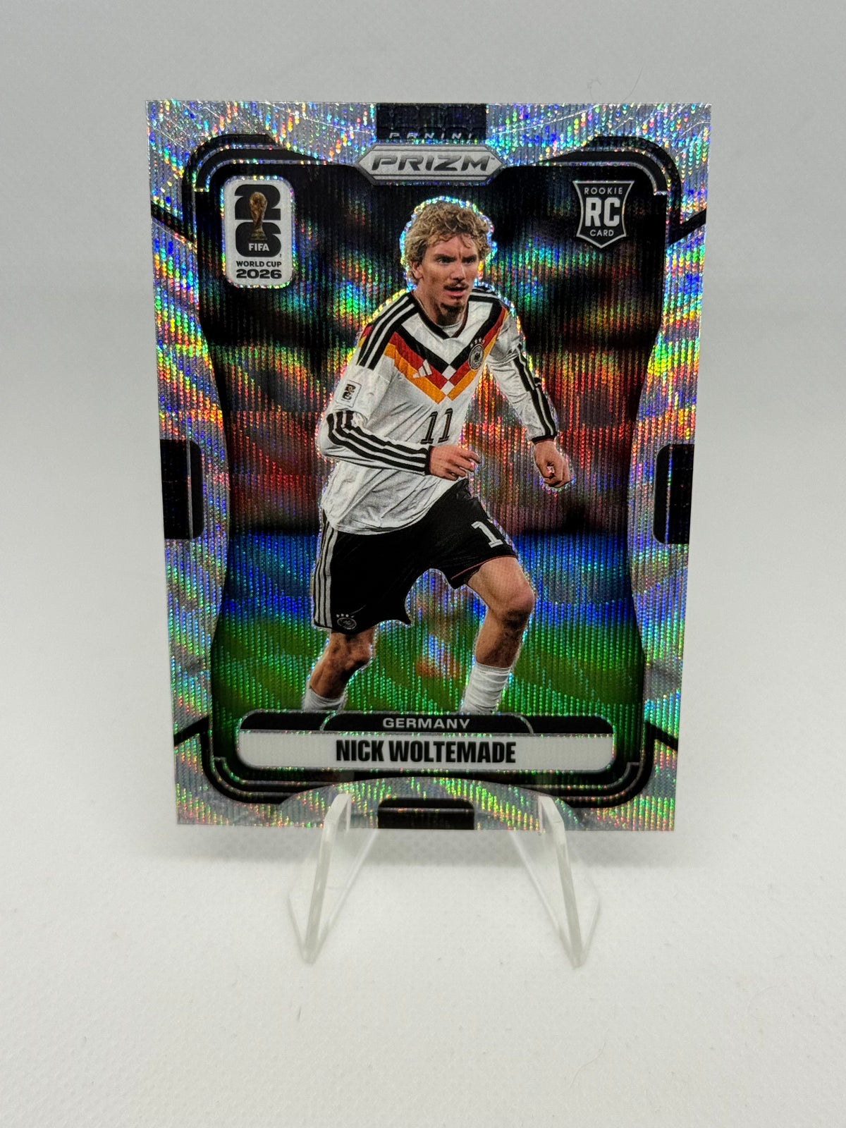 2026 Panini Prizm World Cup Nick Woltemade RC Wave Parallel