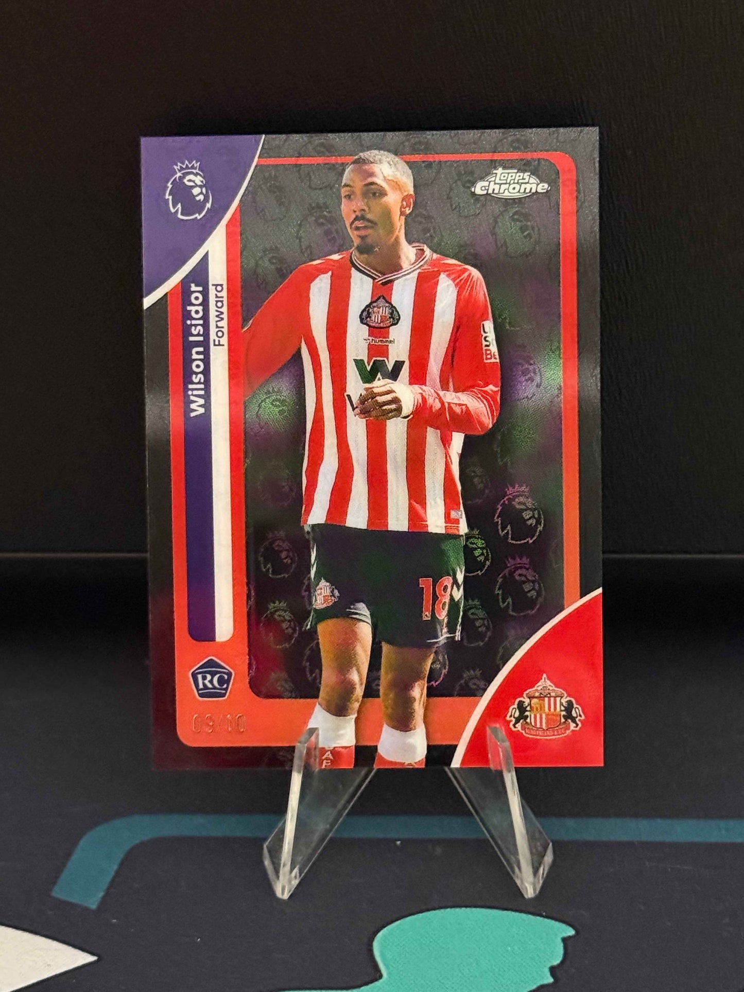 2025/2026 Topps Chrome Premier League Wilson Isidor RC Black LogoFractor Parallel /10