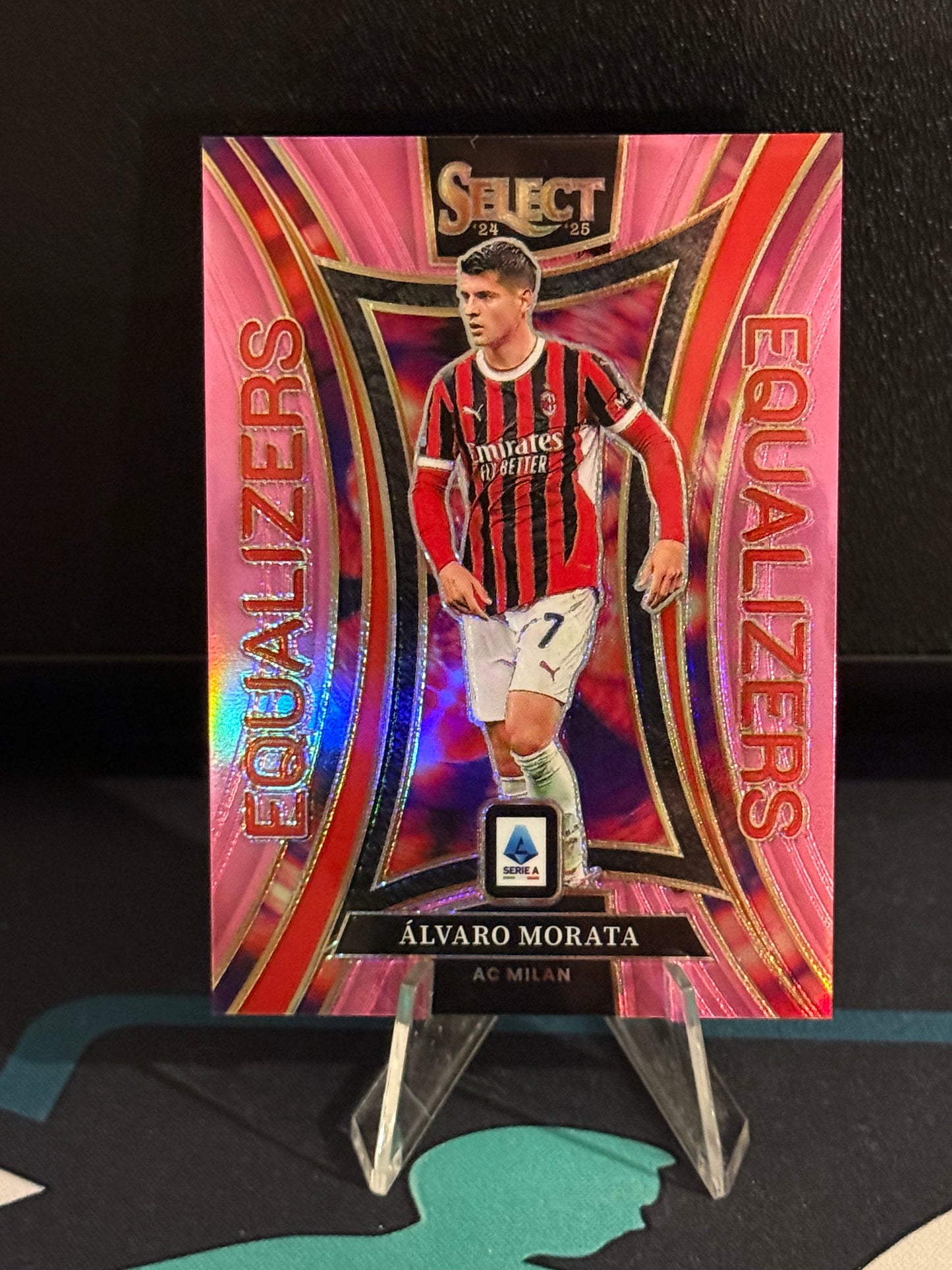 2024/2025 Panini Select Serie A Alvaro Morata Equalizers Pink Parallel /25