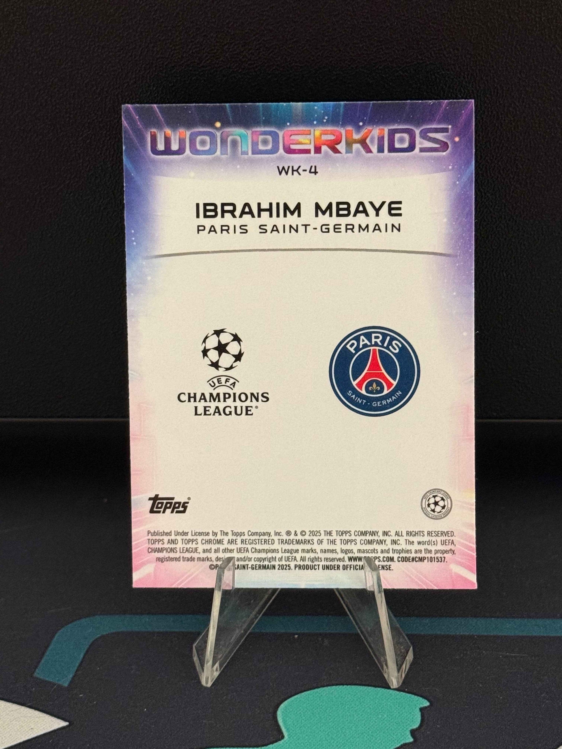 2024/2025 Topps Chrome UCC Ibrahim Mbaye RC Wonderkids