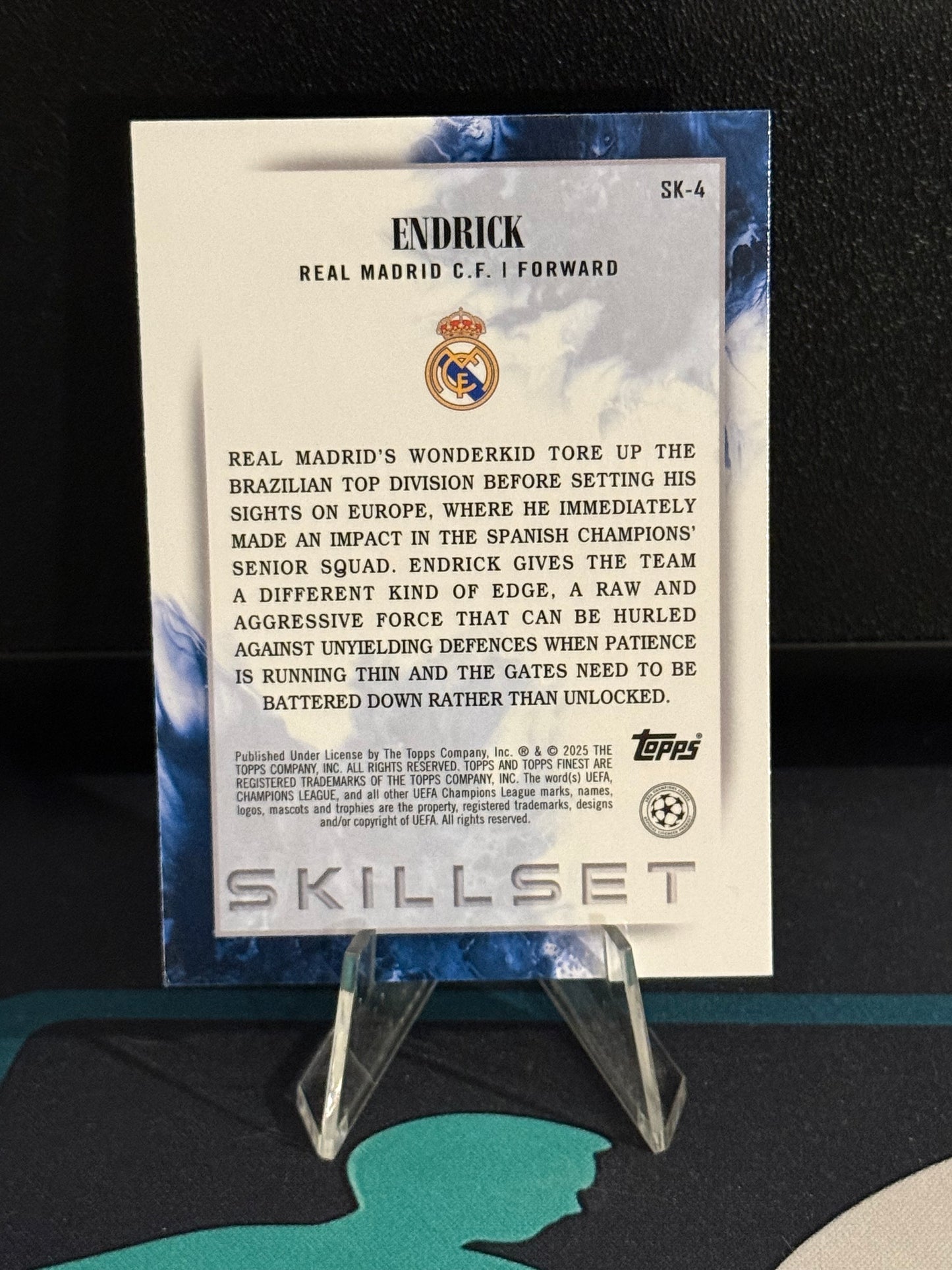 2024/2025 Topps Finest UCC Endrick RC Skillset