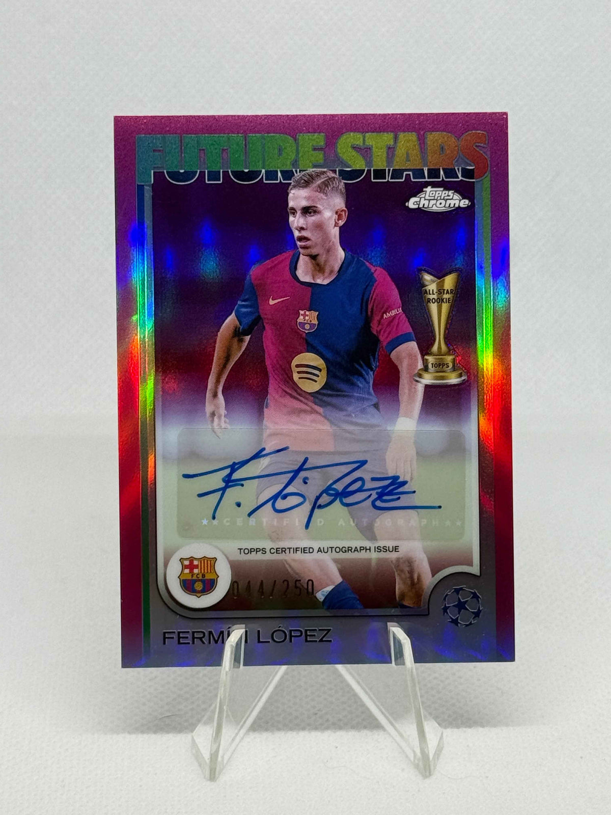 2024/2025 Topps Chrome UCC Fermin Lopez Autograph Future Stars Pink Parallel /250