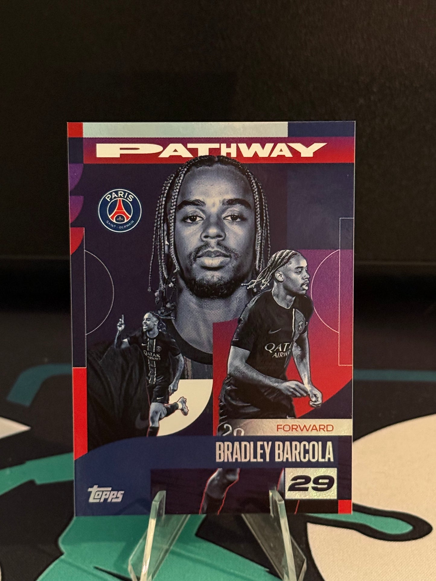 2024/2025 Topps PSG Team Set Bradley Barcola Pathway (Casehit)