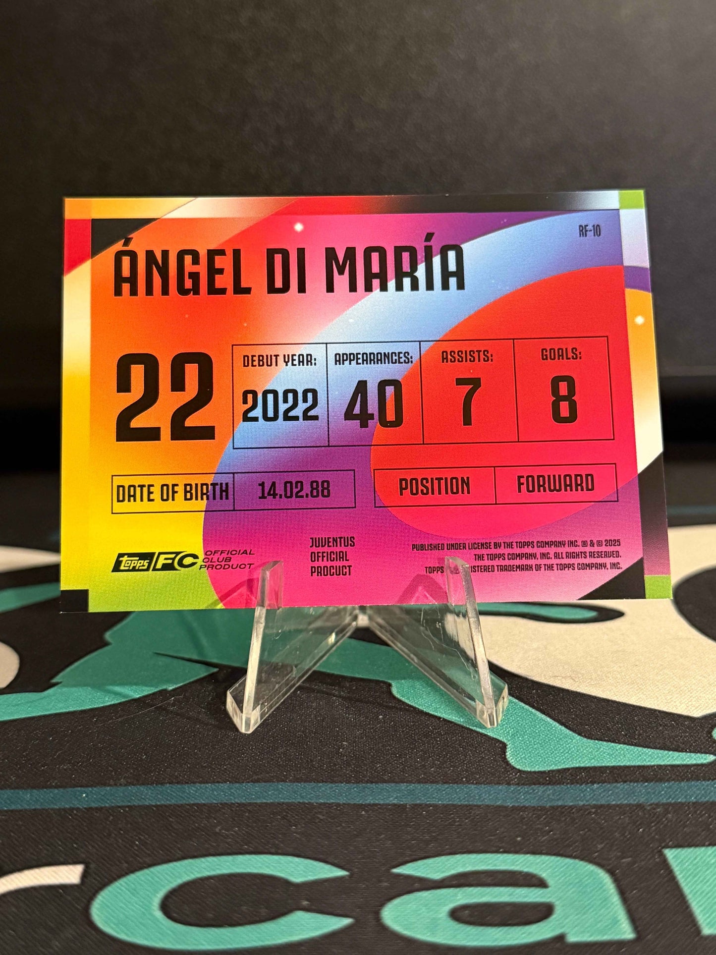 2025/2026 Topps Juventus Team Set Angel Di Maria Rainbow Flick Case Hit