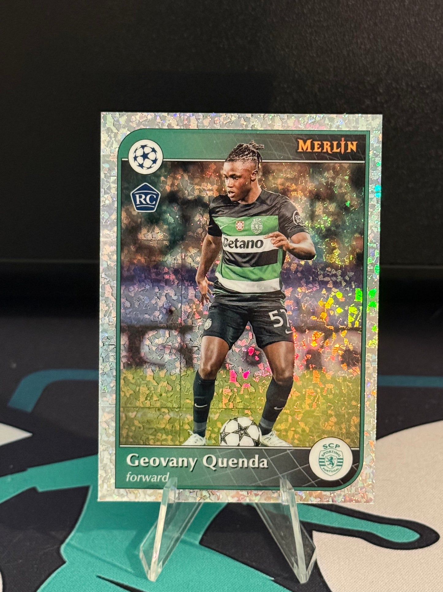2024/2025 Topps Merlin UCC Geovany Quenda RC Mini Diamond Parallel