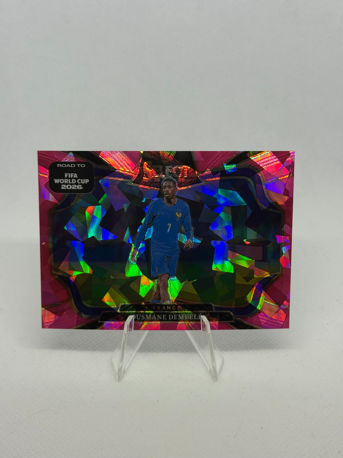 2025/2026 Panini Select Road to FIFA World Cup Ousmane Dembele Pink Ice